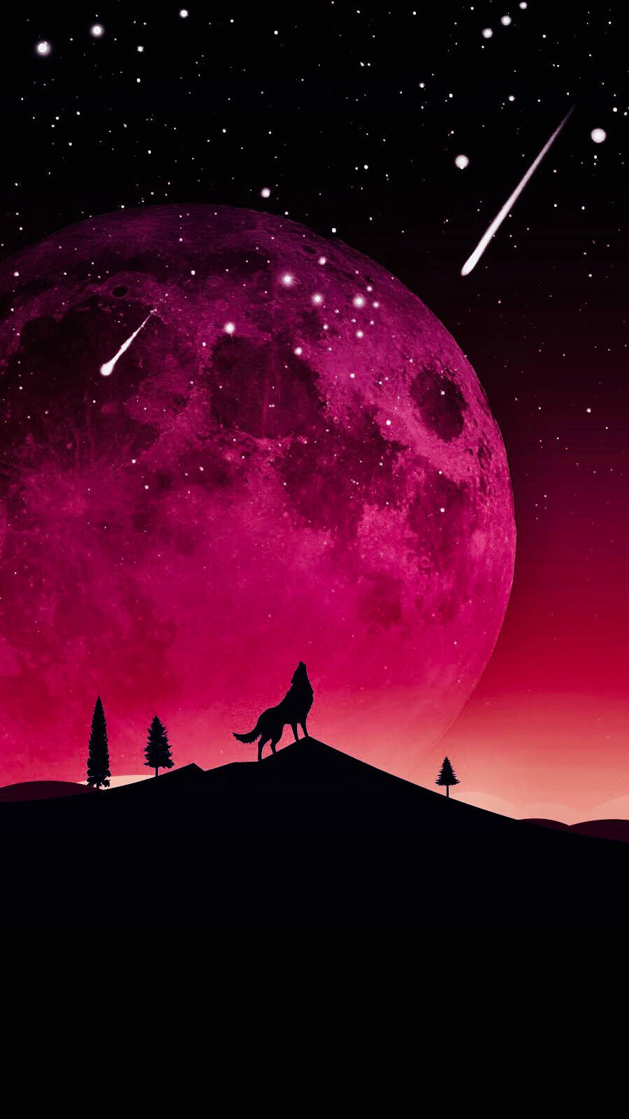 Oled Wolf Moon Background