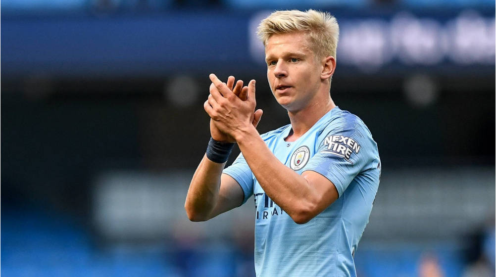 Oleksandr Zinchenko Clapping Blue Background