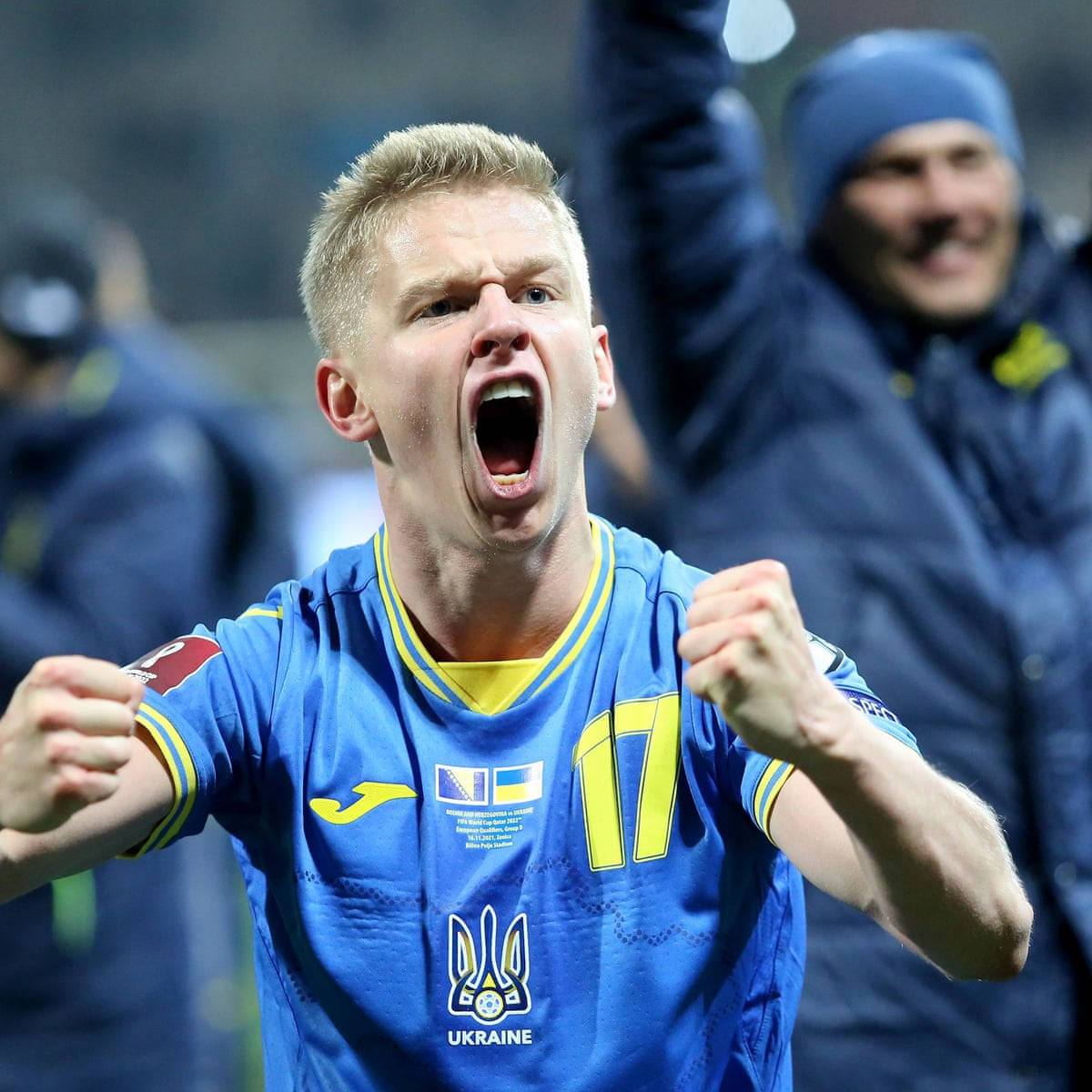 Oleksandr Zinchenko Screaming