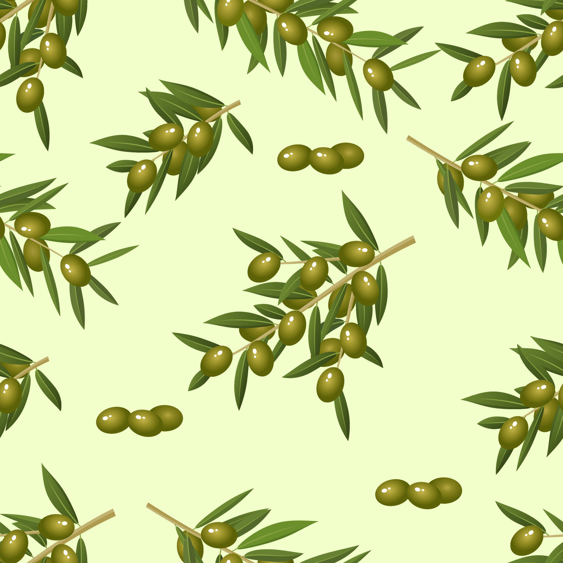 Olive Branch Vector Art