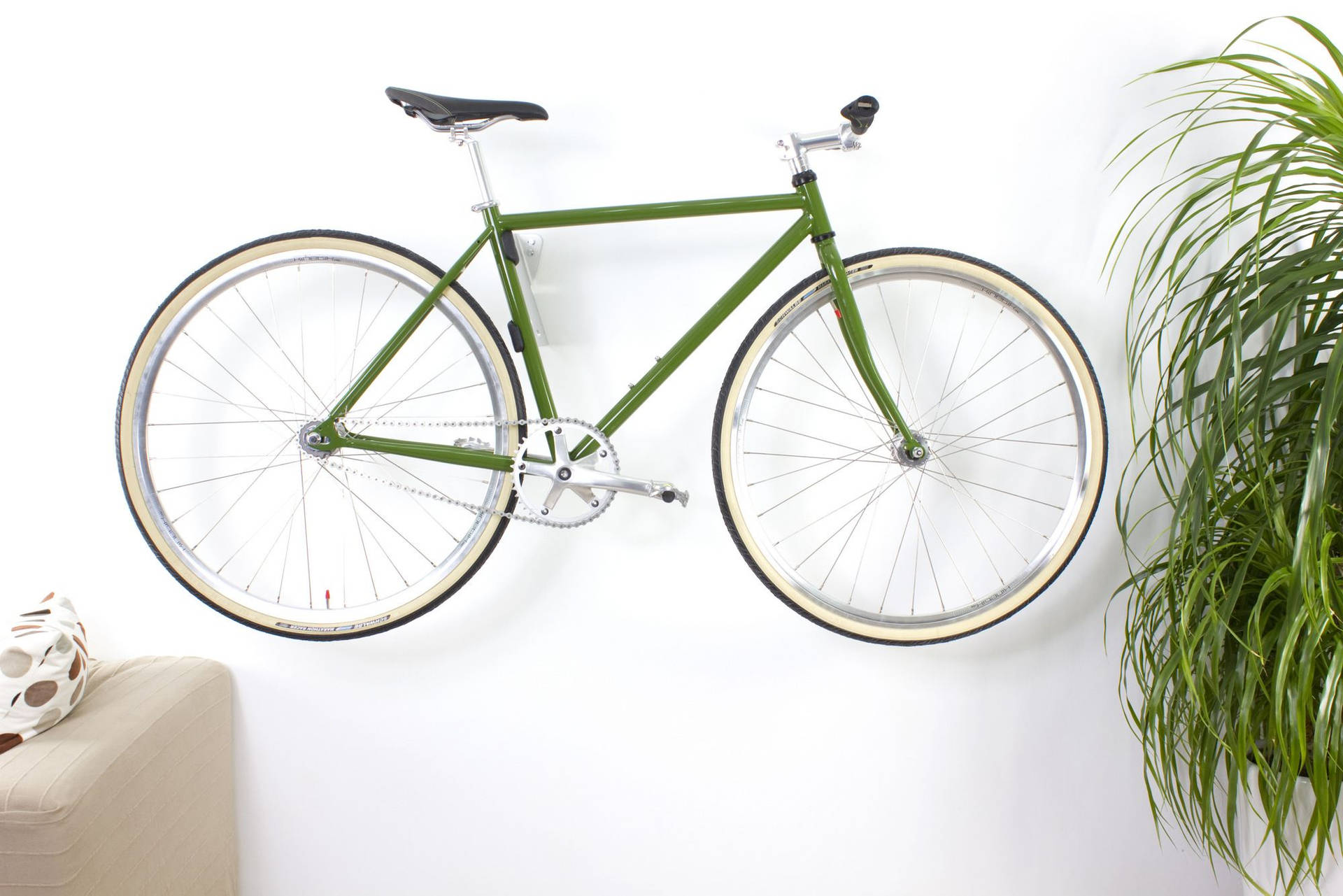 Olive Green Mountain Bike Background