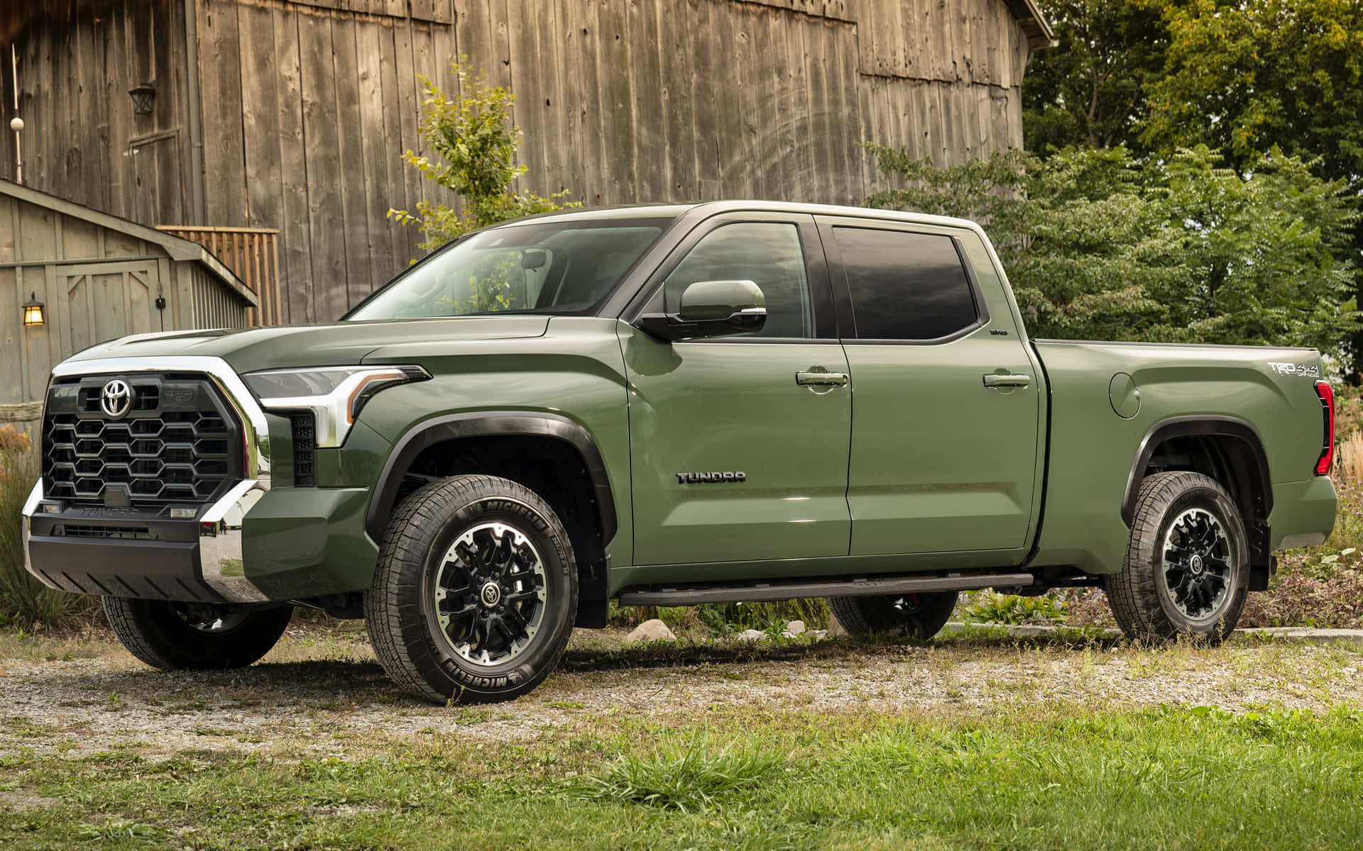 Olive Green Tundra Car