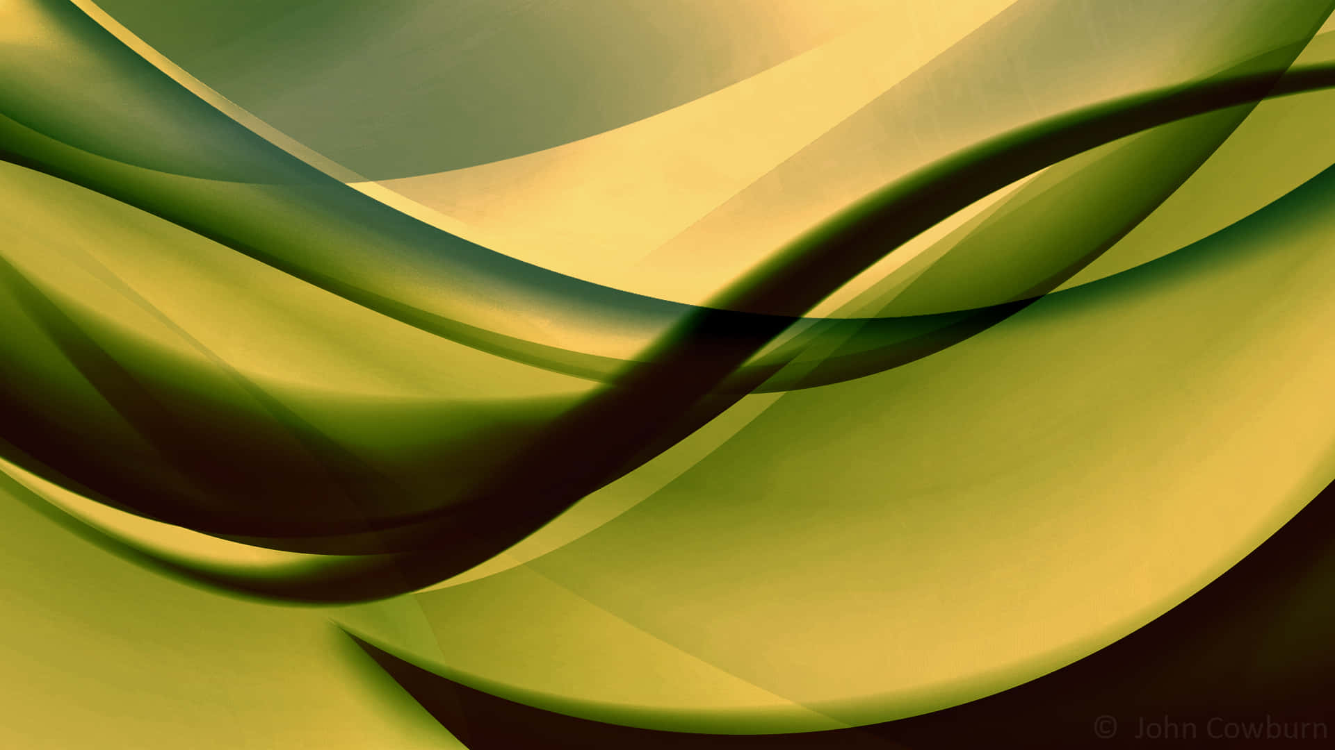 Olive Greenaesthetic Desktop Abstract Curves Background