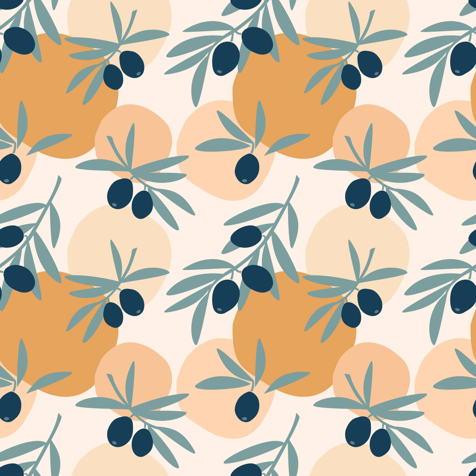 Olive Vector Flat Illustration Design Background