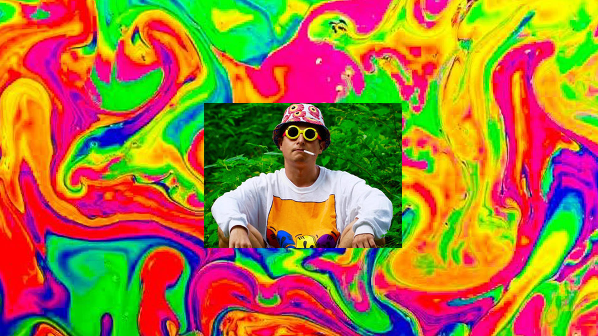 Oliver Tree Psychedelic Style Colors Background