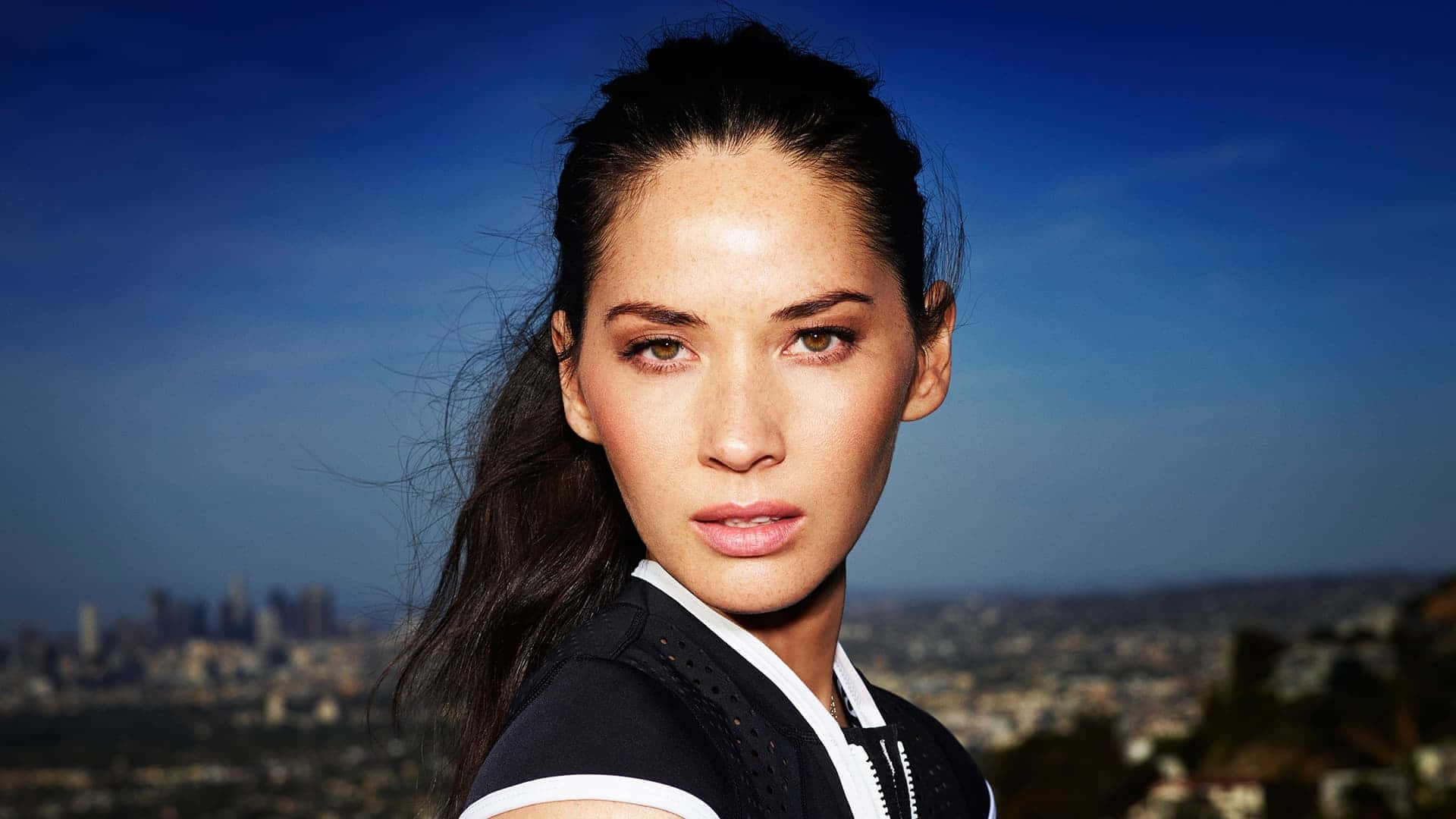 Olivia Munn City Backdrop Portrait