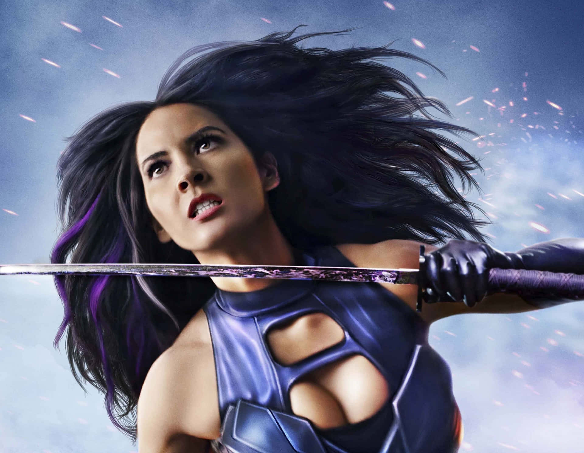 Olivia Munnas Psylocke Action Pose Background