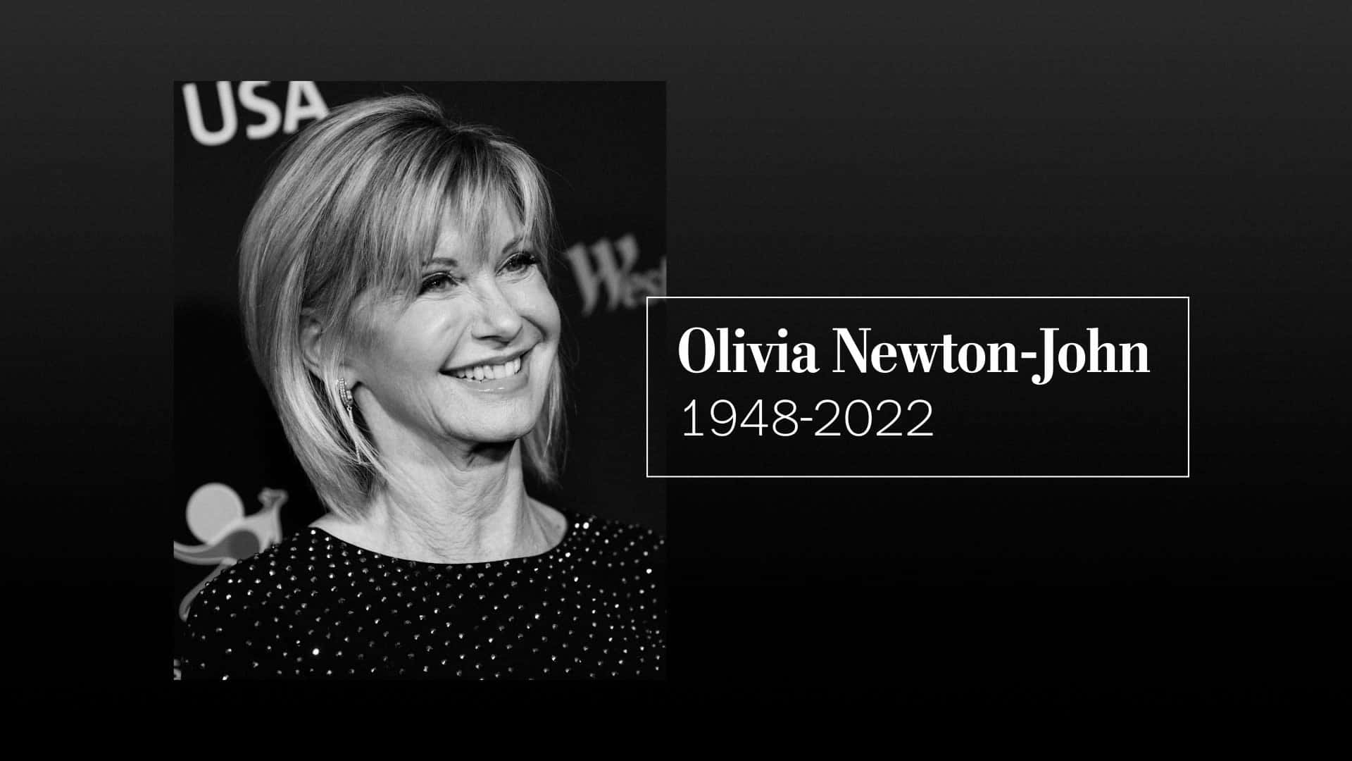 Olivia Newton John Black Memorial Poster Background