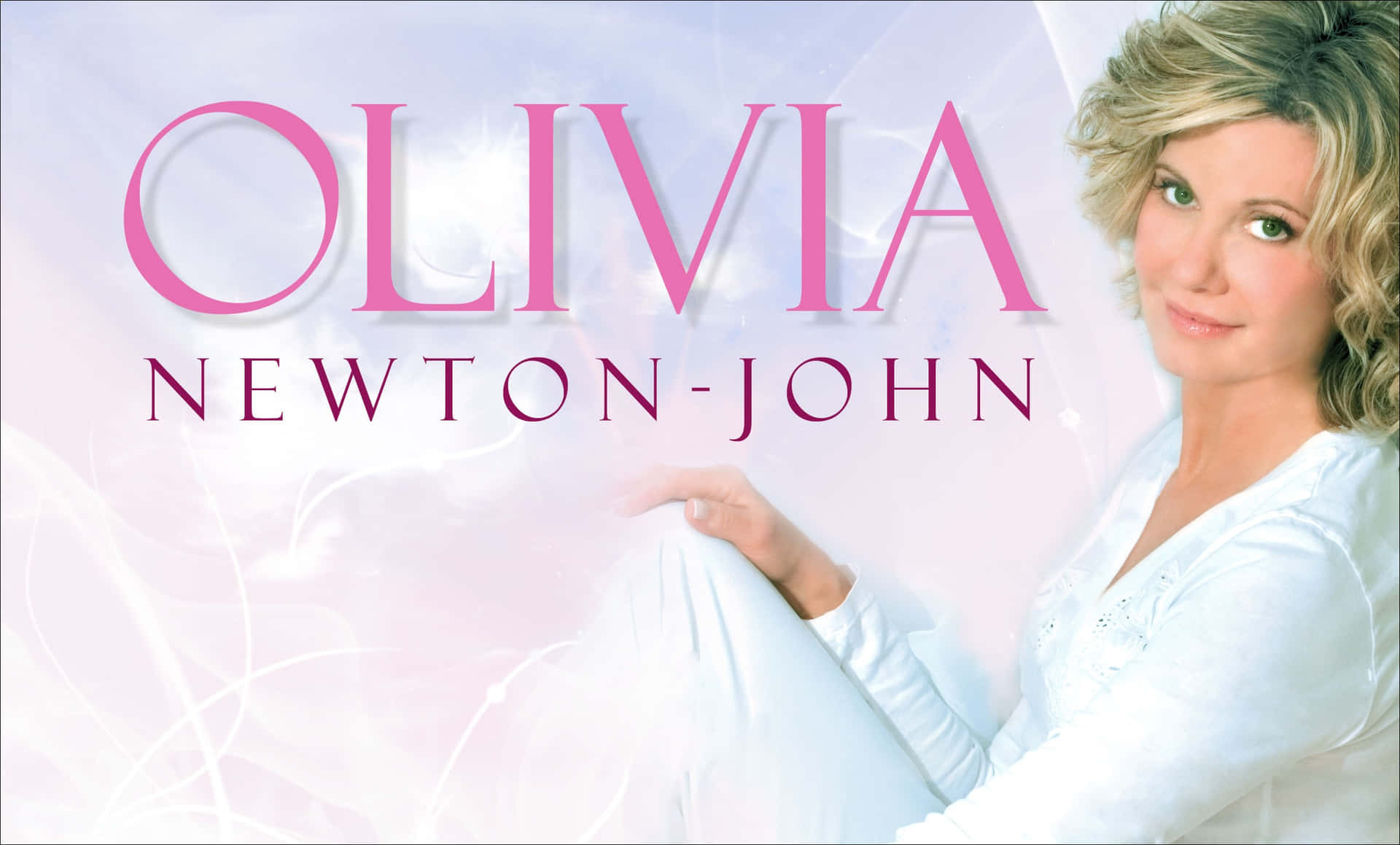 Olivia Newton John In Dreamy Abstract Background Background