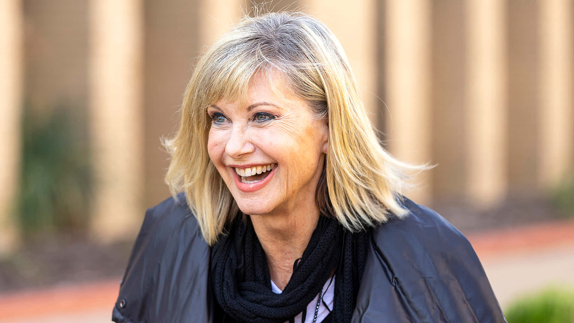 Olivia Newton John With Big Smile