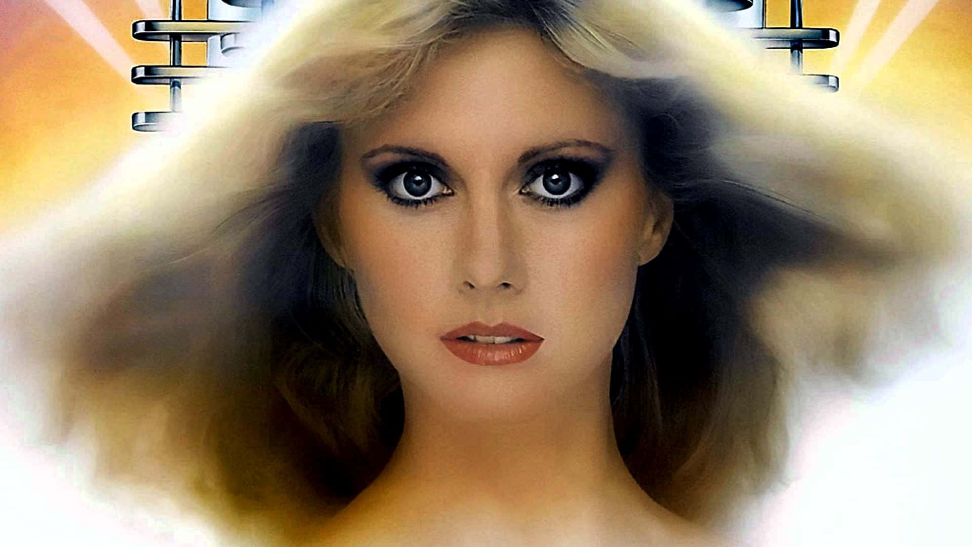 Olivia Newton John With Heavy Eyeliner Background