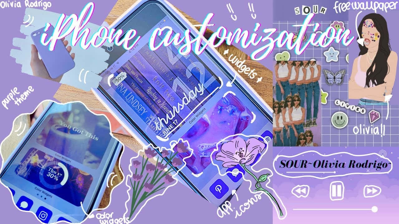 Olivia Rodrigo Aesthetic Phone Screen Theme Background