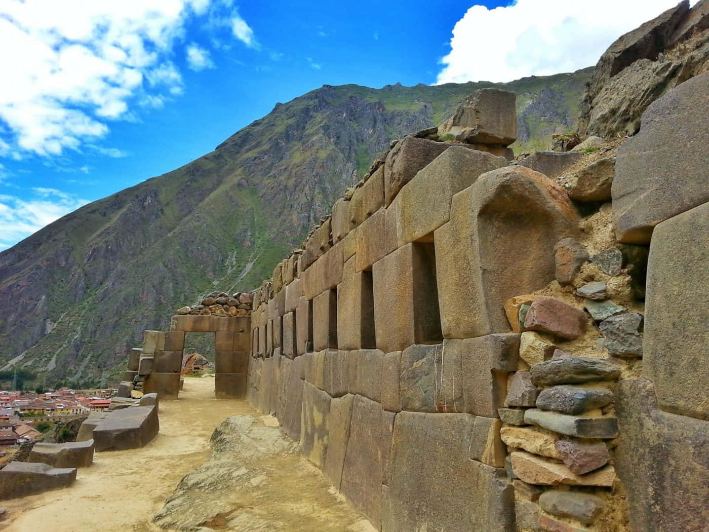 Ollantaytambo Machu Picchu Historical Place Background