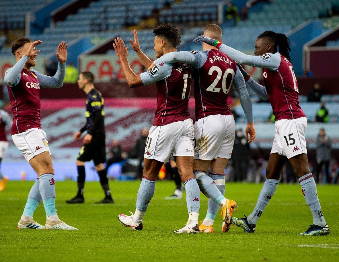 Ollie Watkins Celebrating With Teammates