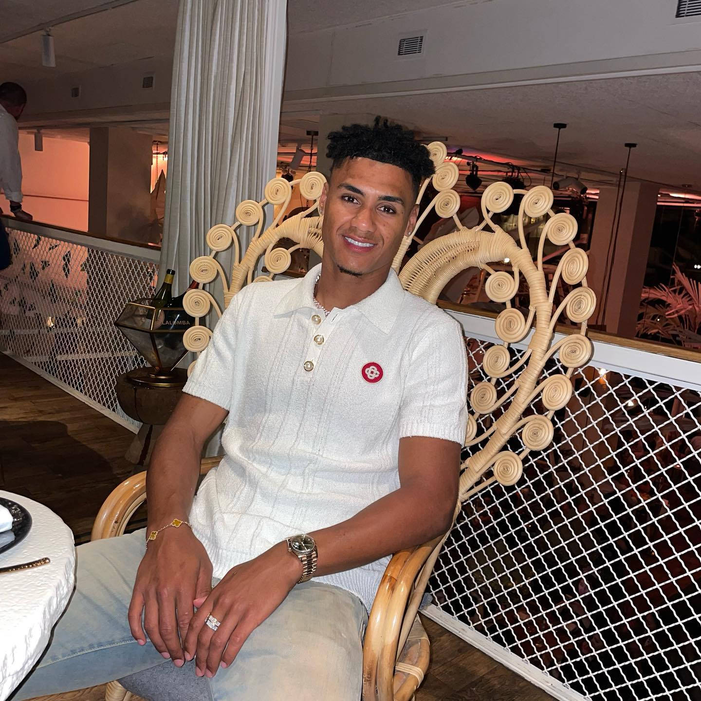 Ollie Watkins Donned In Casual Attire Background