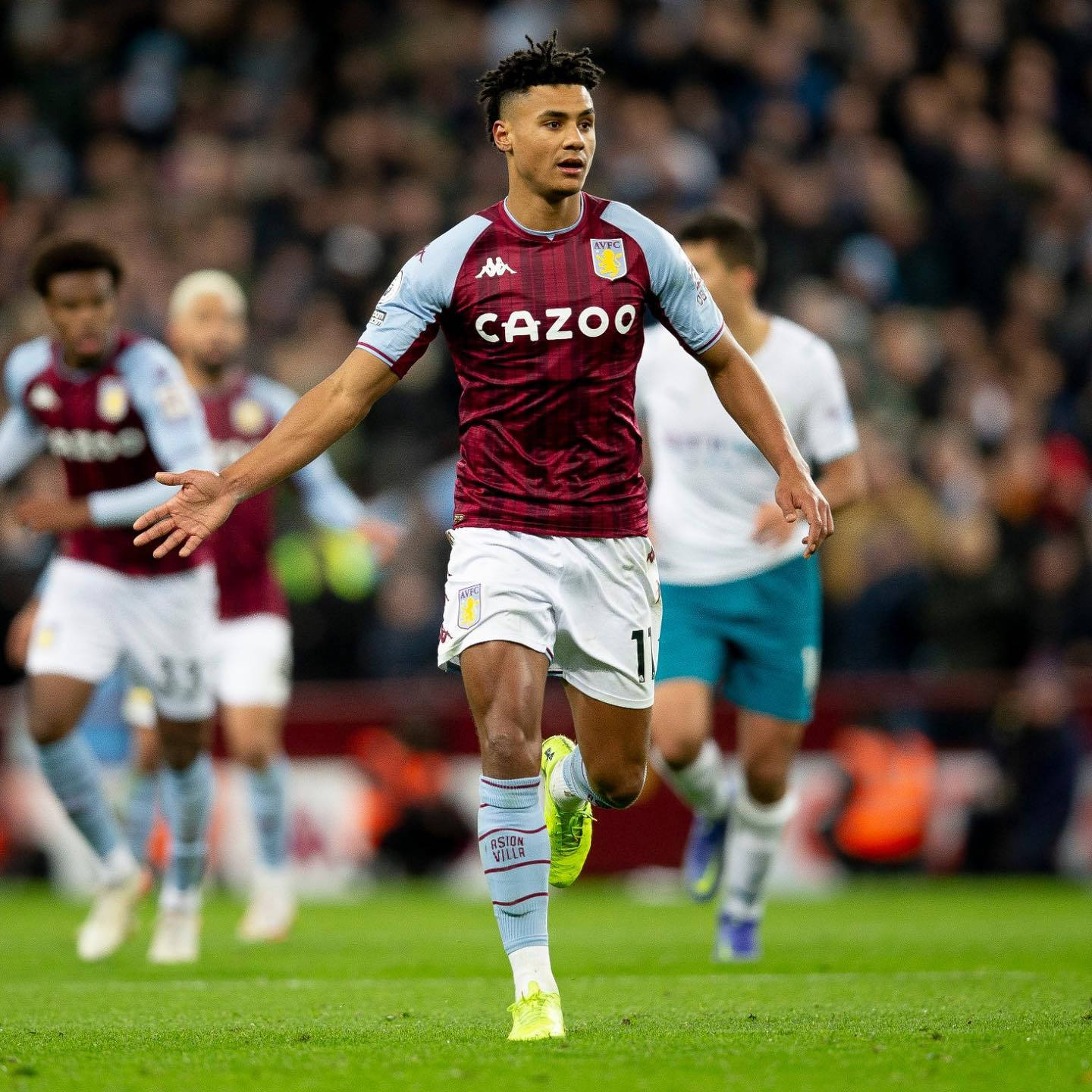 Ollie Watkins In Action During A Football Game Background