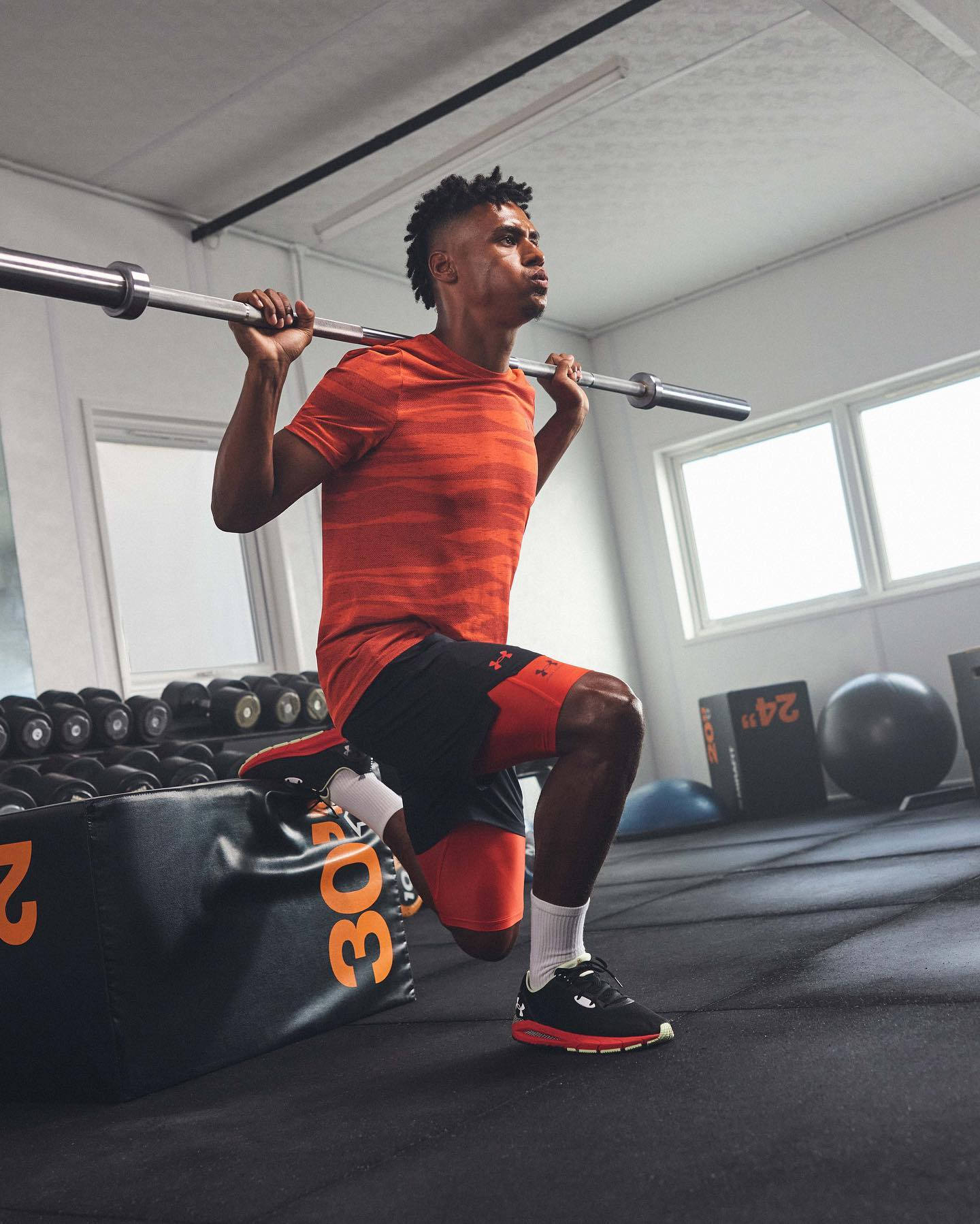 Ollie Watkins In The Gym Background