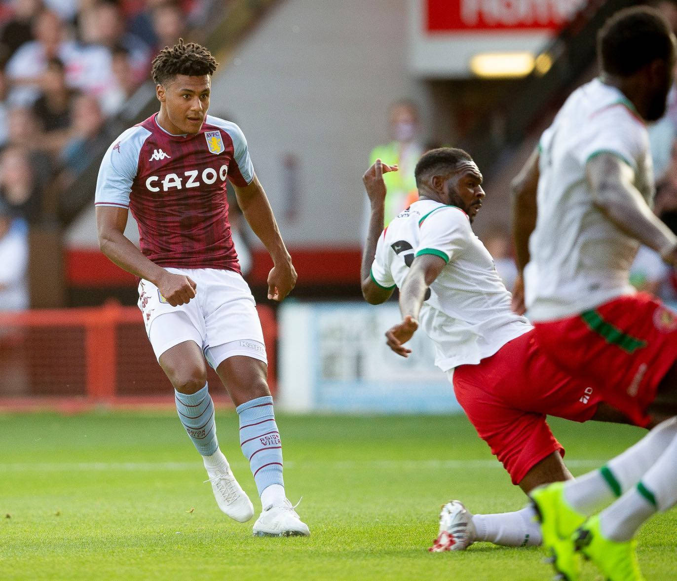 Ollie Watkins On The Field Background