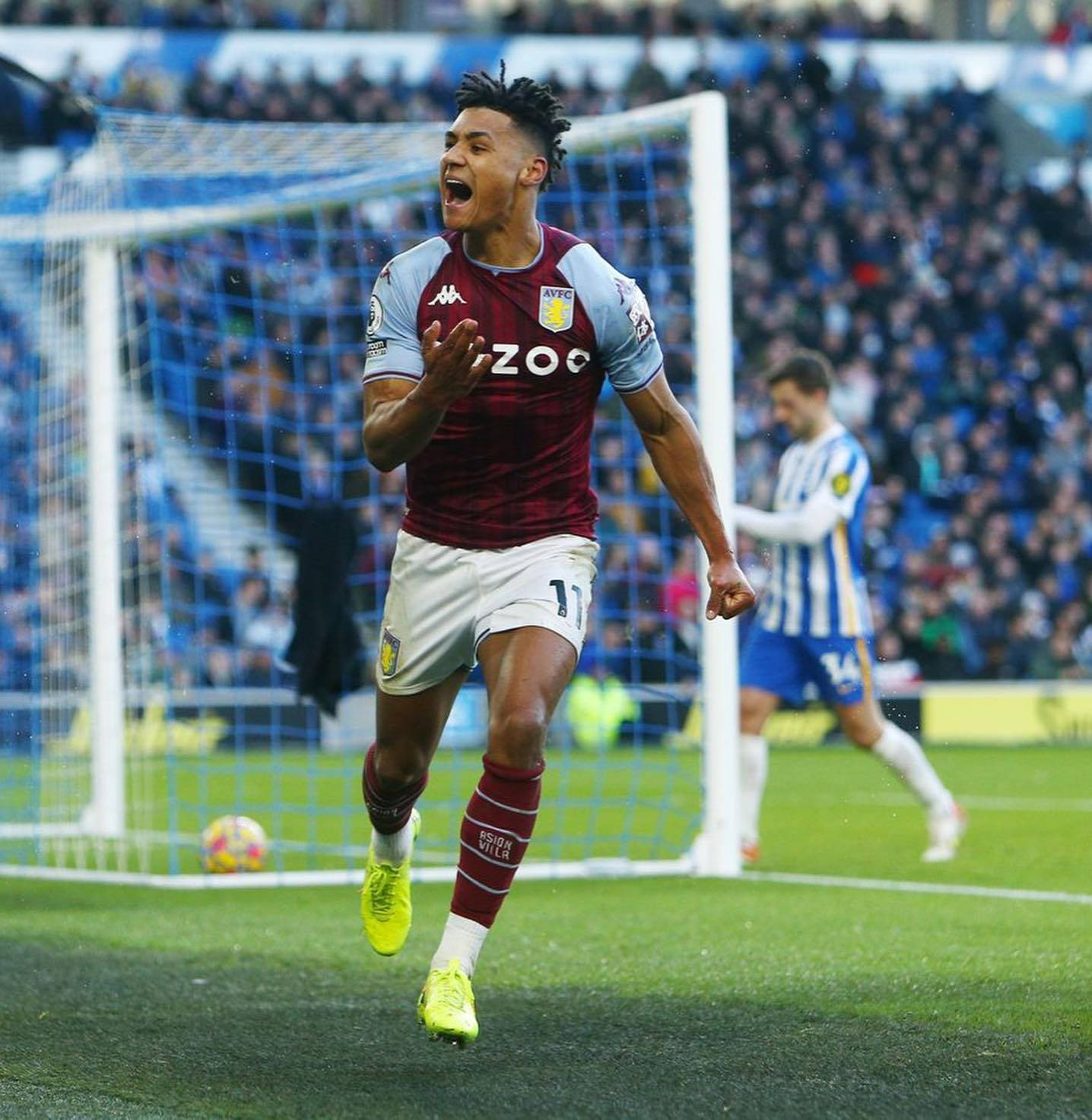 Ollie Watkins Yelling While Running Background