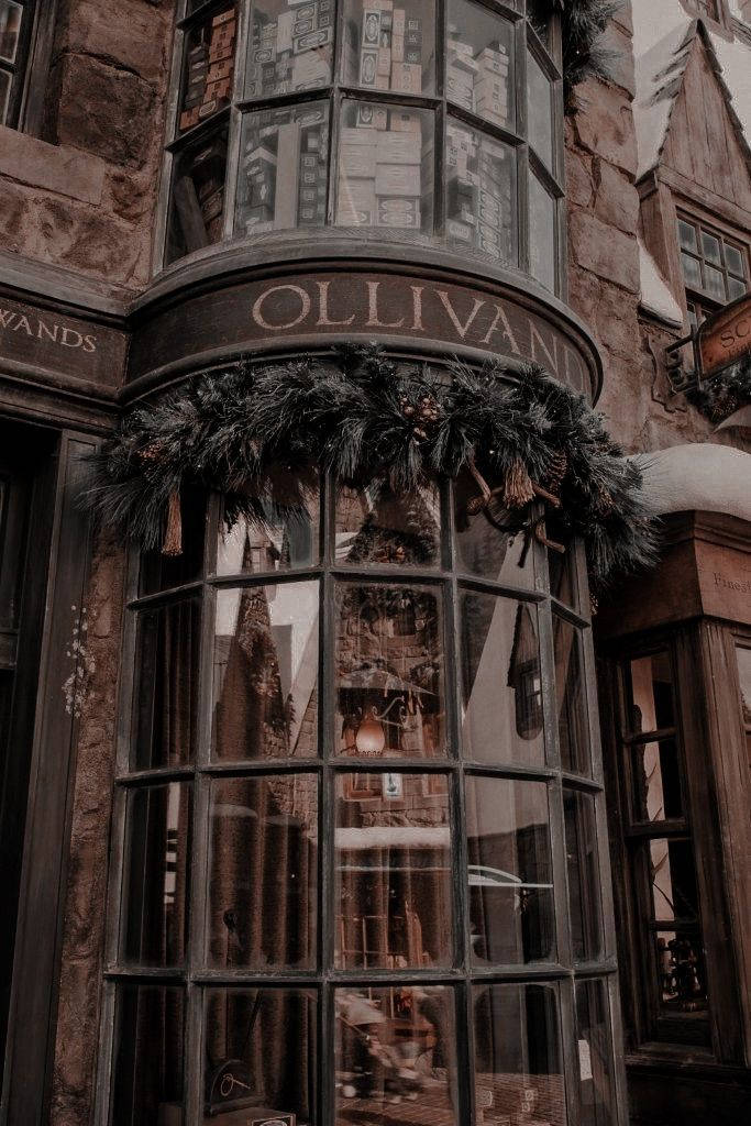 Ollivanders Wand Shop Hp Aesthetic Background