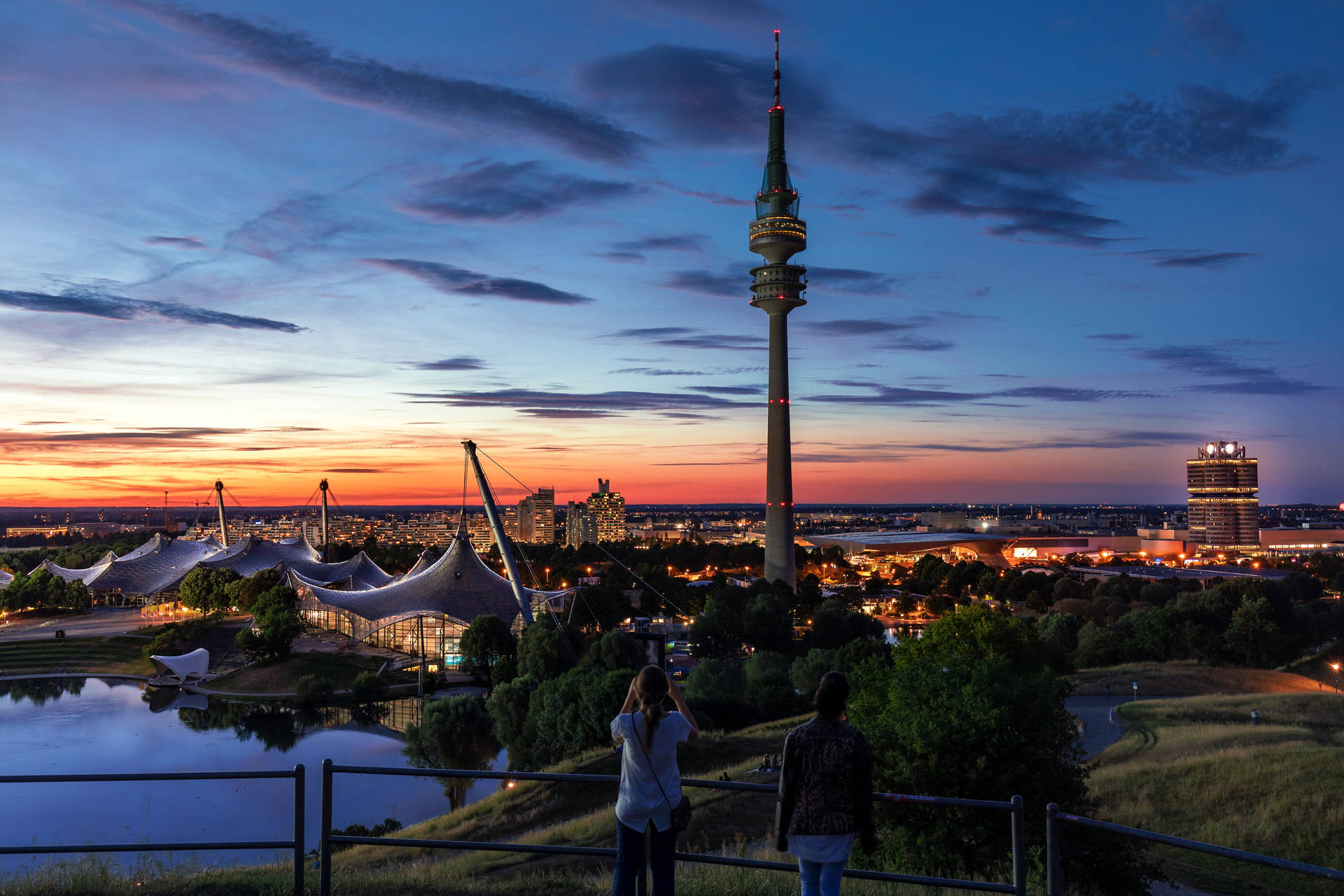 Olympiapark In Munich Background