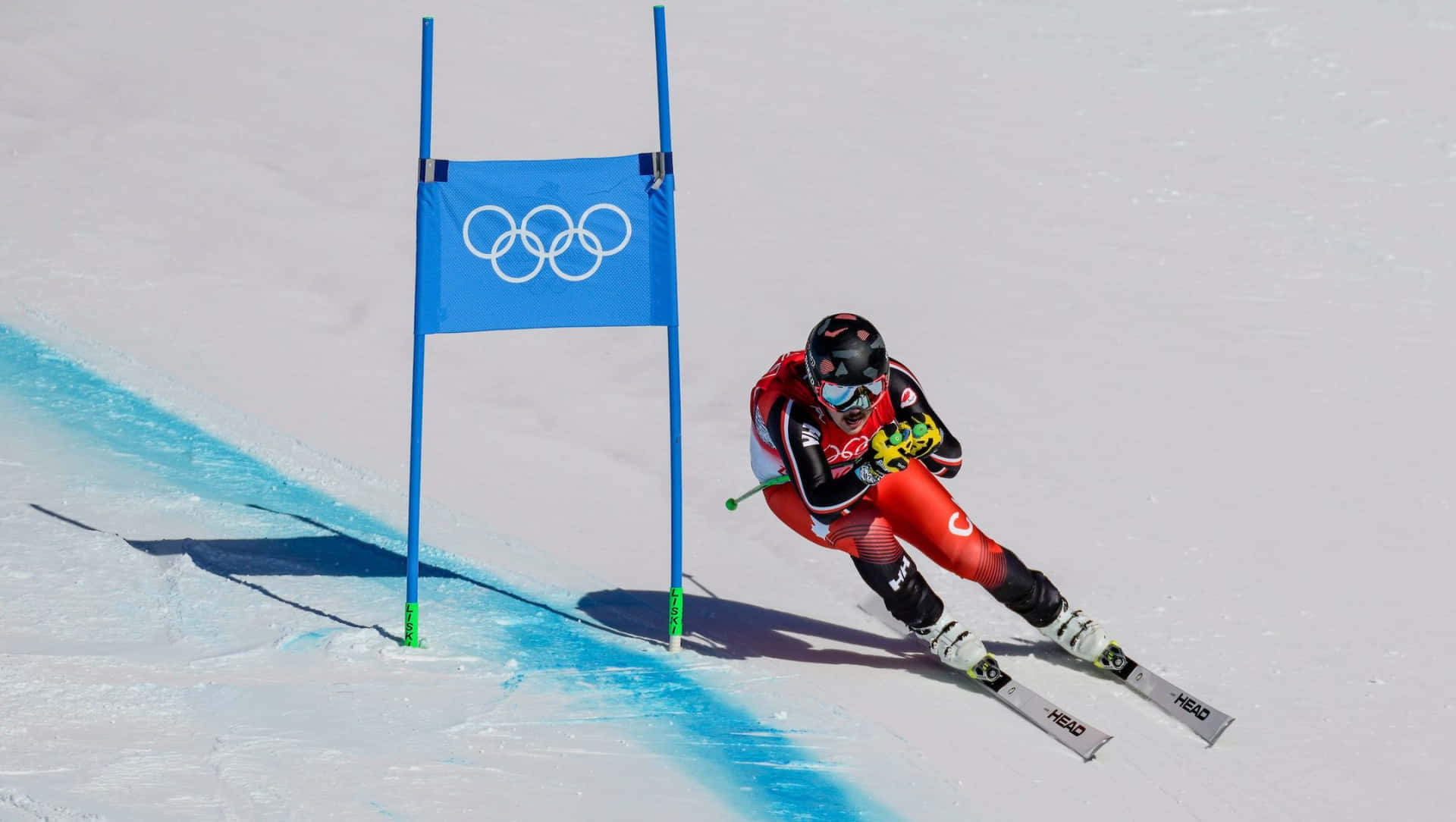 Olympic Alpine Skiing Action Background