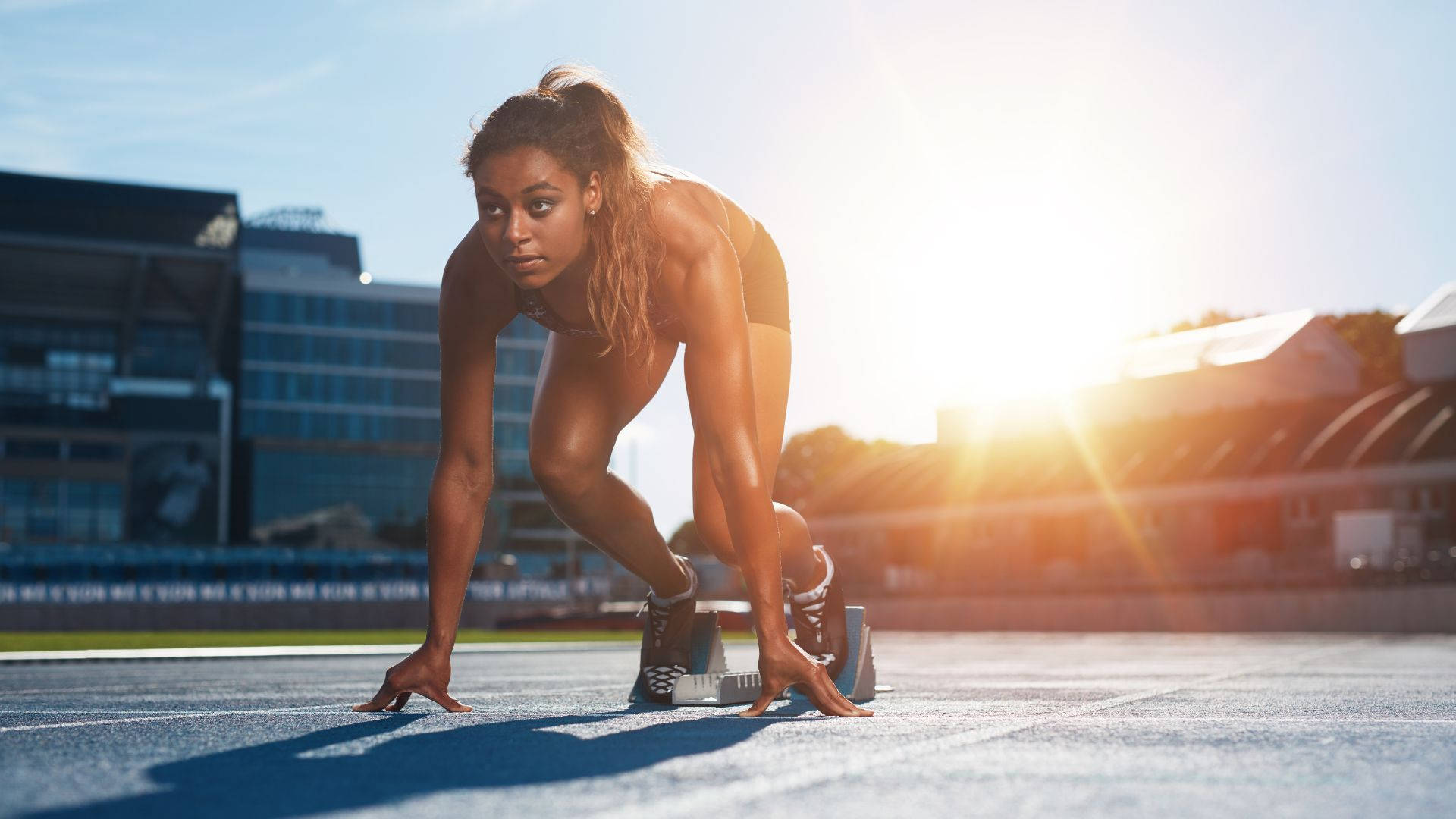 Olympic Sports Female Runner Background