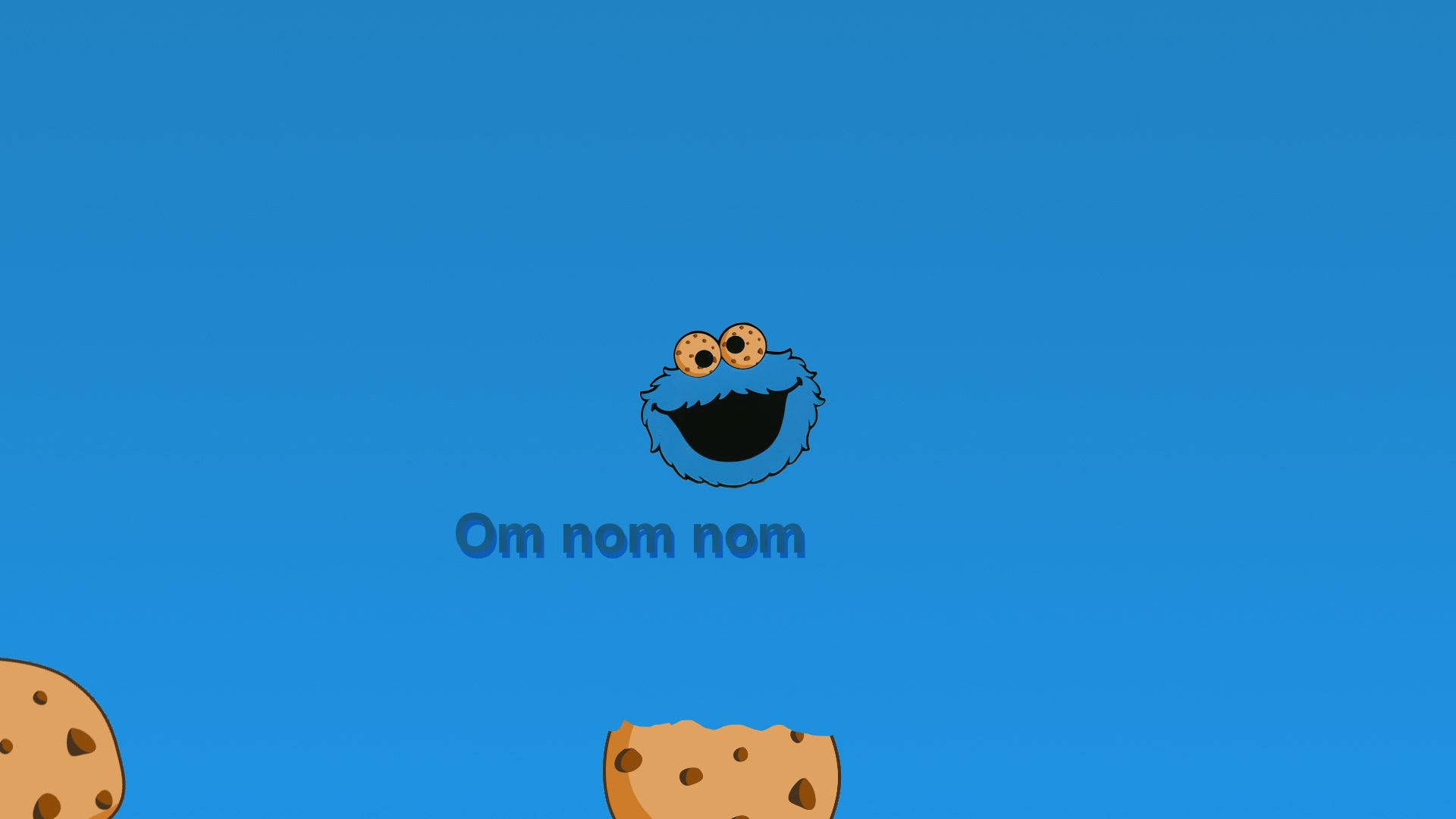 Om Nom Nom Cookie Monster Background