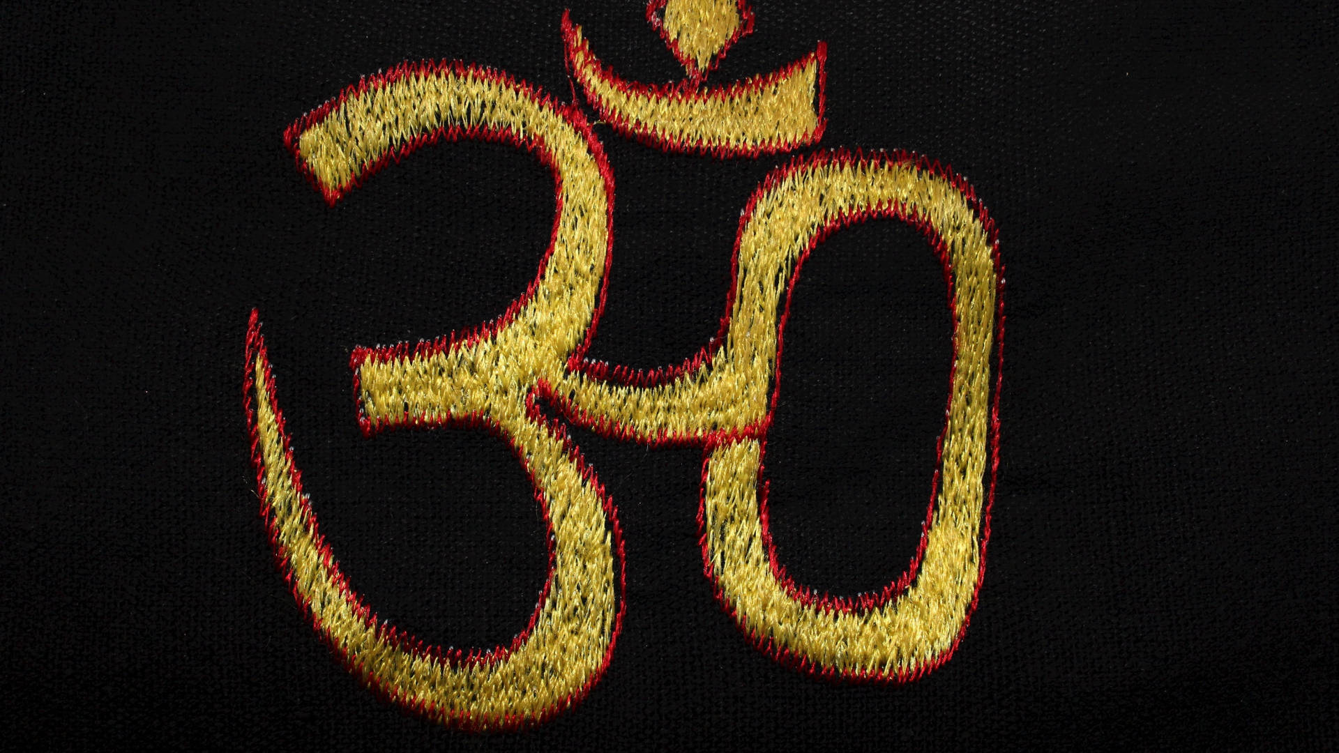 Om Pattern Embroidery Background