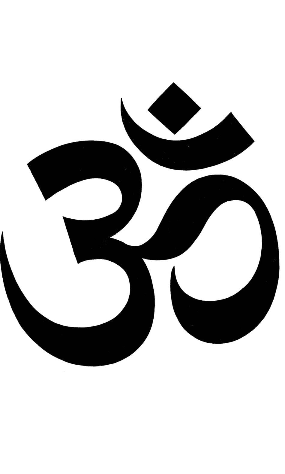 Om Simple Black And White Background