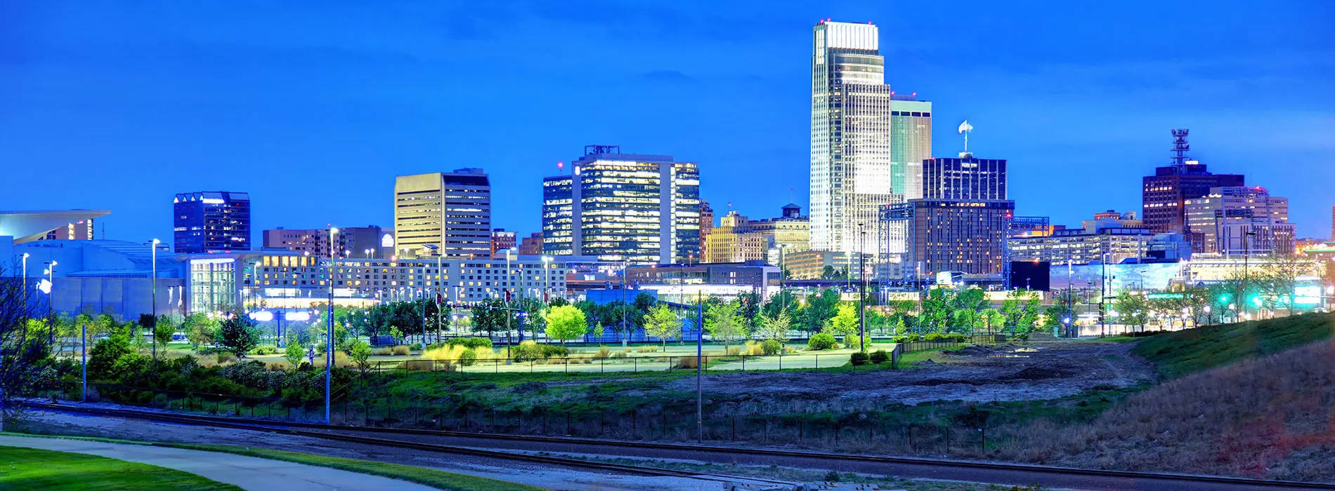 Omaha City At Night Background