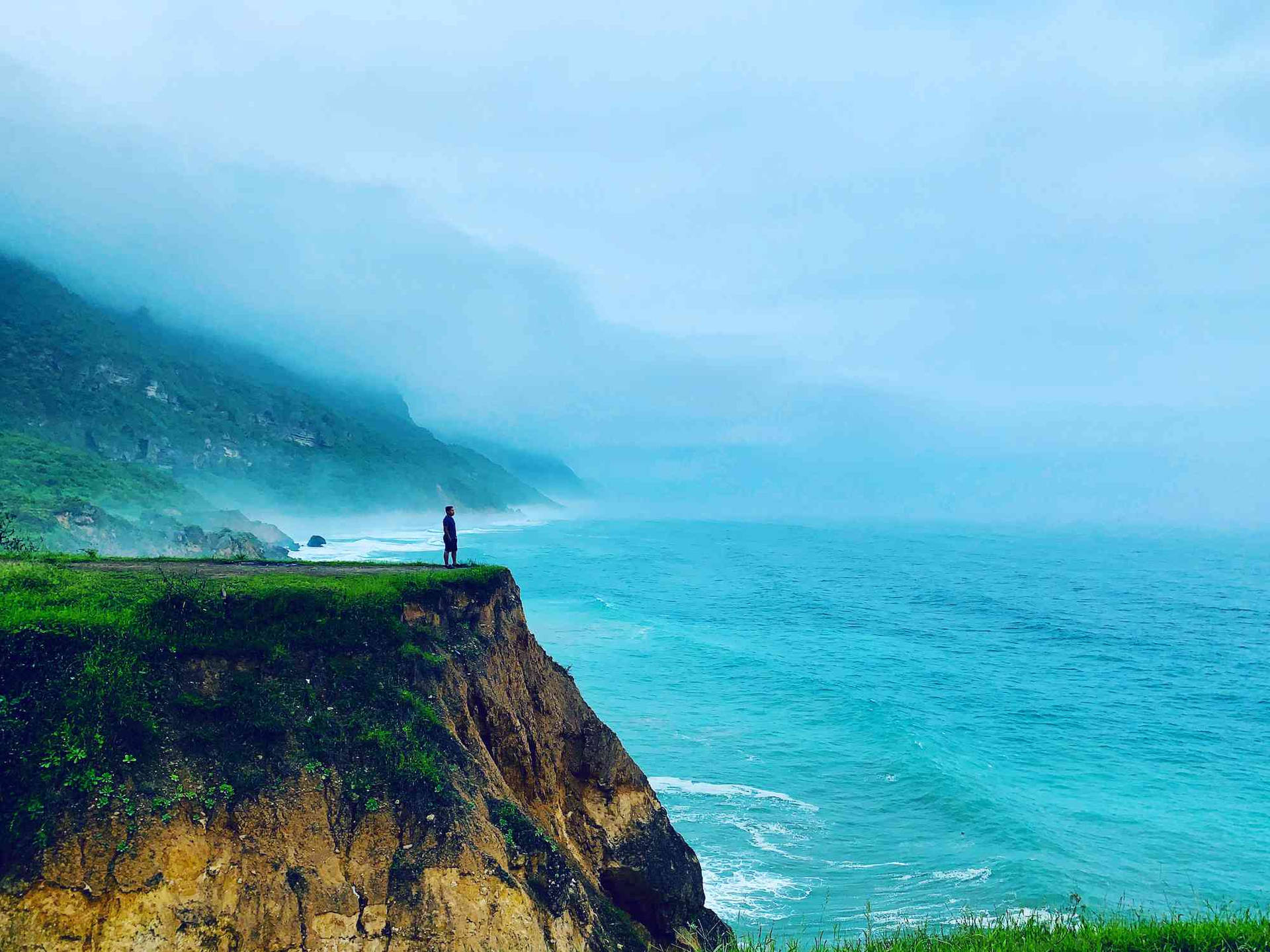 Oman Beautiful Sea Cliff