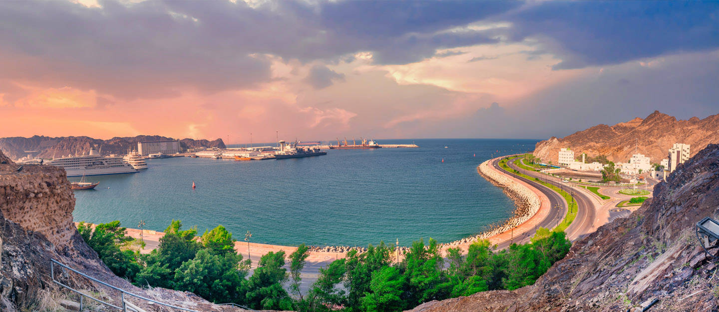 Oman Mutrah Corniche View Background