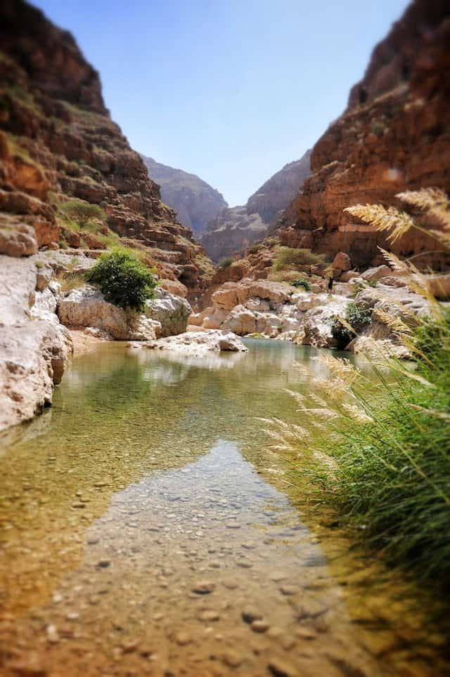 Oman River And Mountain View