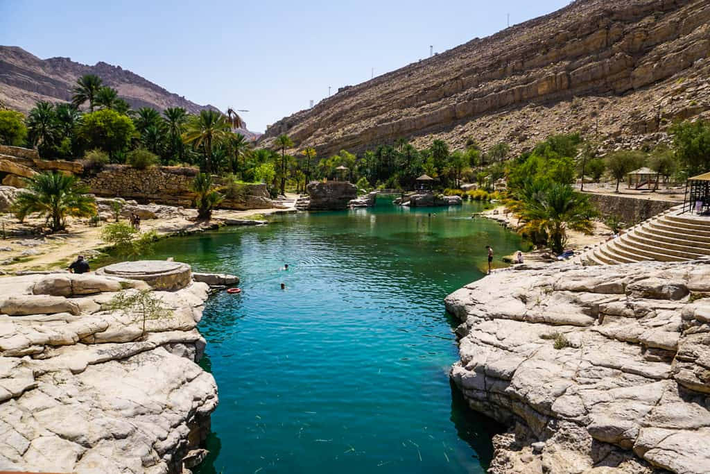 Oman Wadi Bani Khalid Pools Background