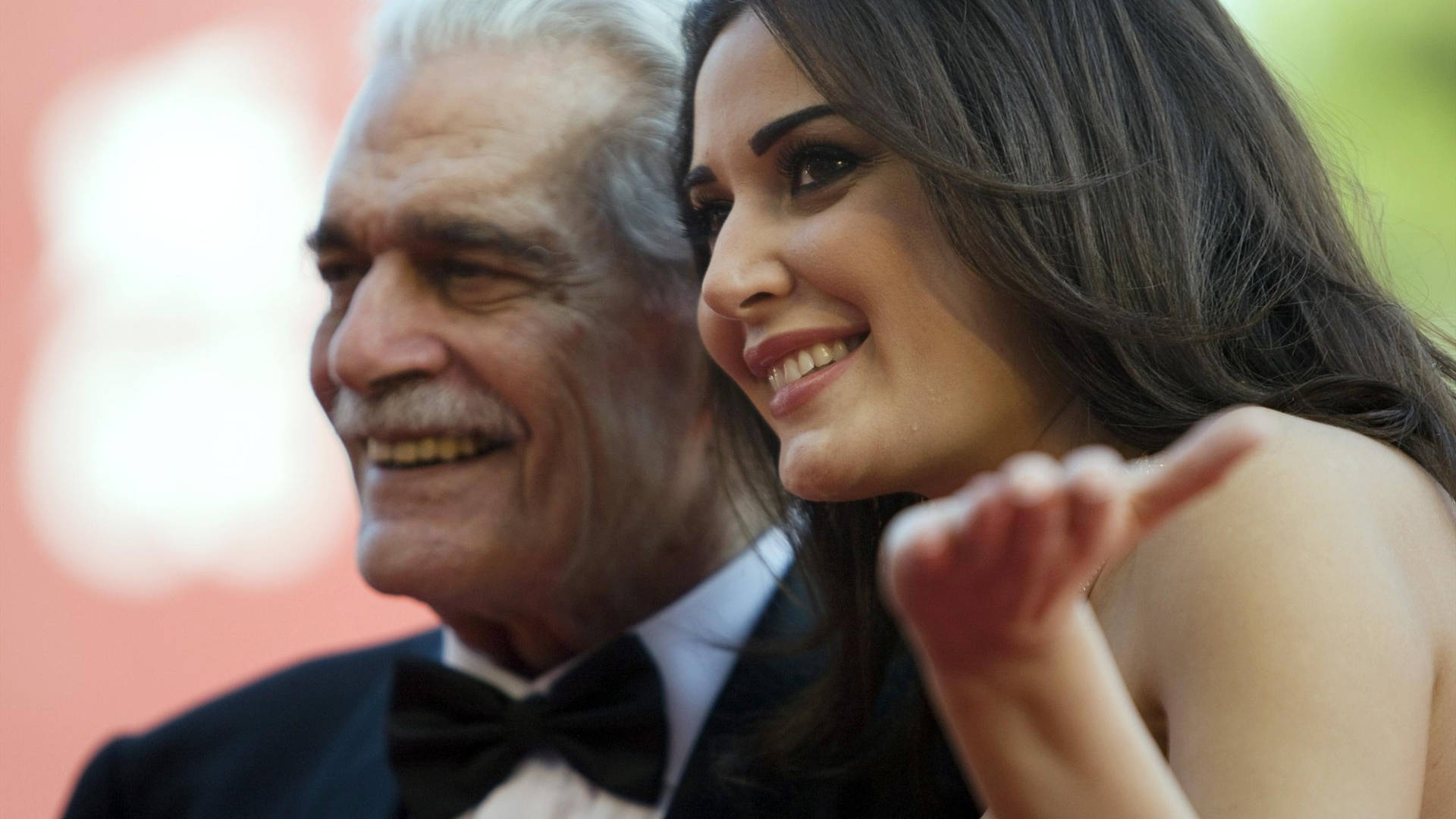 Omar Sharif And Cyrine Abdelnour Background