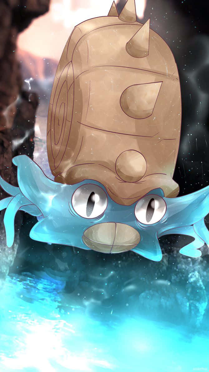 Omastar On A Glowing Surface Background