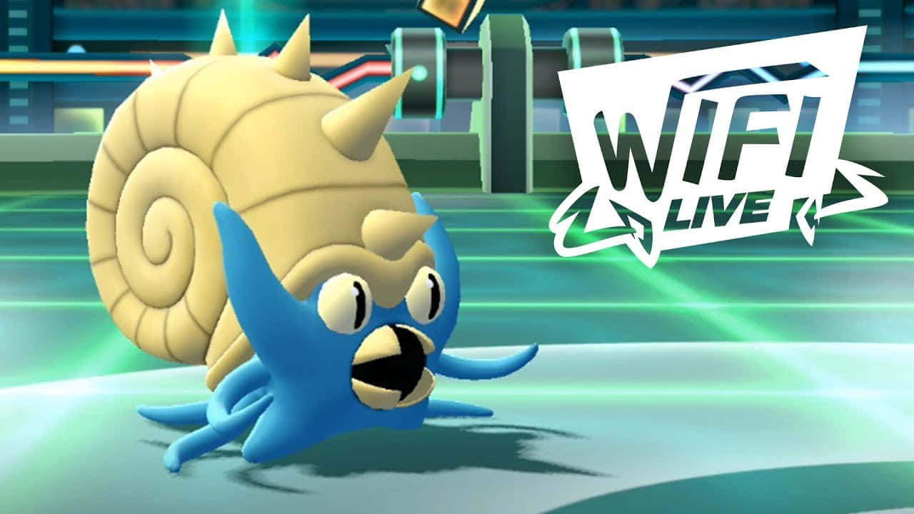 Omastar Raising Its Tentacles Background