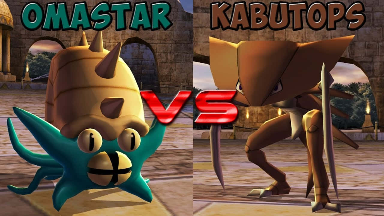 Omastar Versus Kabutops Background