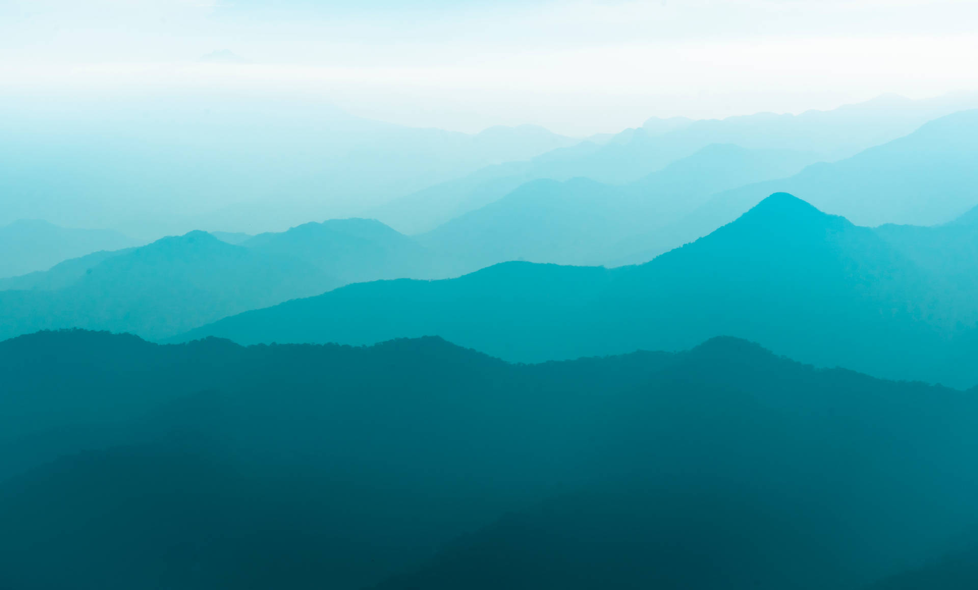 Ombre Teal Mountains Background