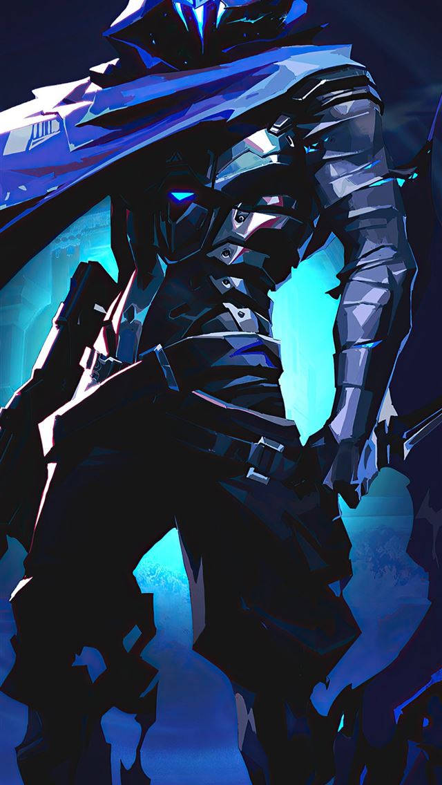 Omen With Steel Costume Valorant Iphone Background