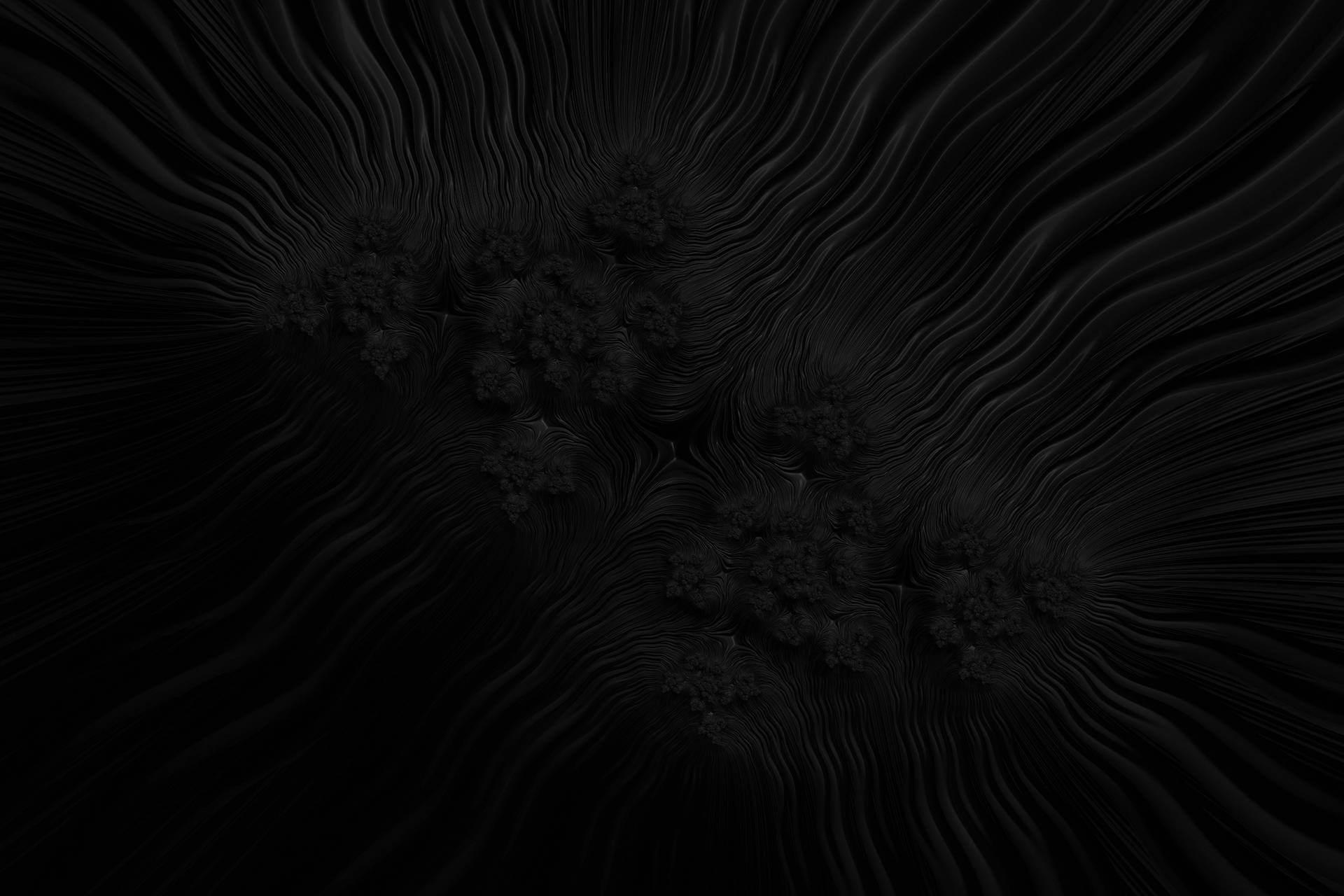 Ominous All-black Textured Abstract Art