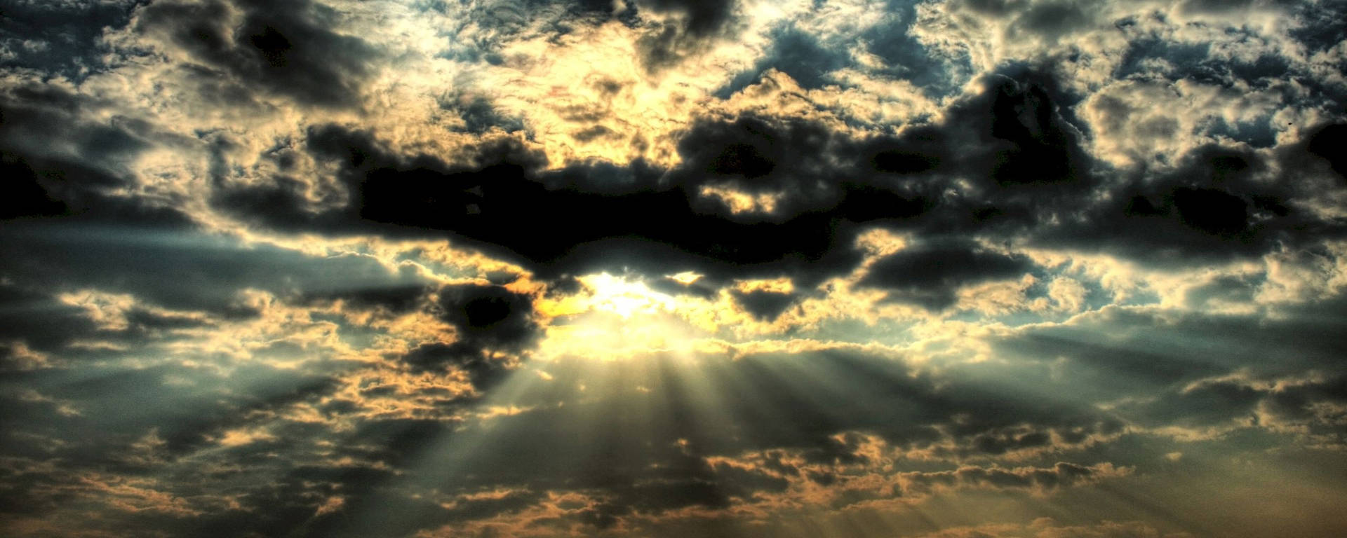 Ominous Clouds Covering The Sun Background