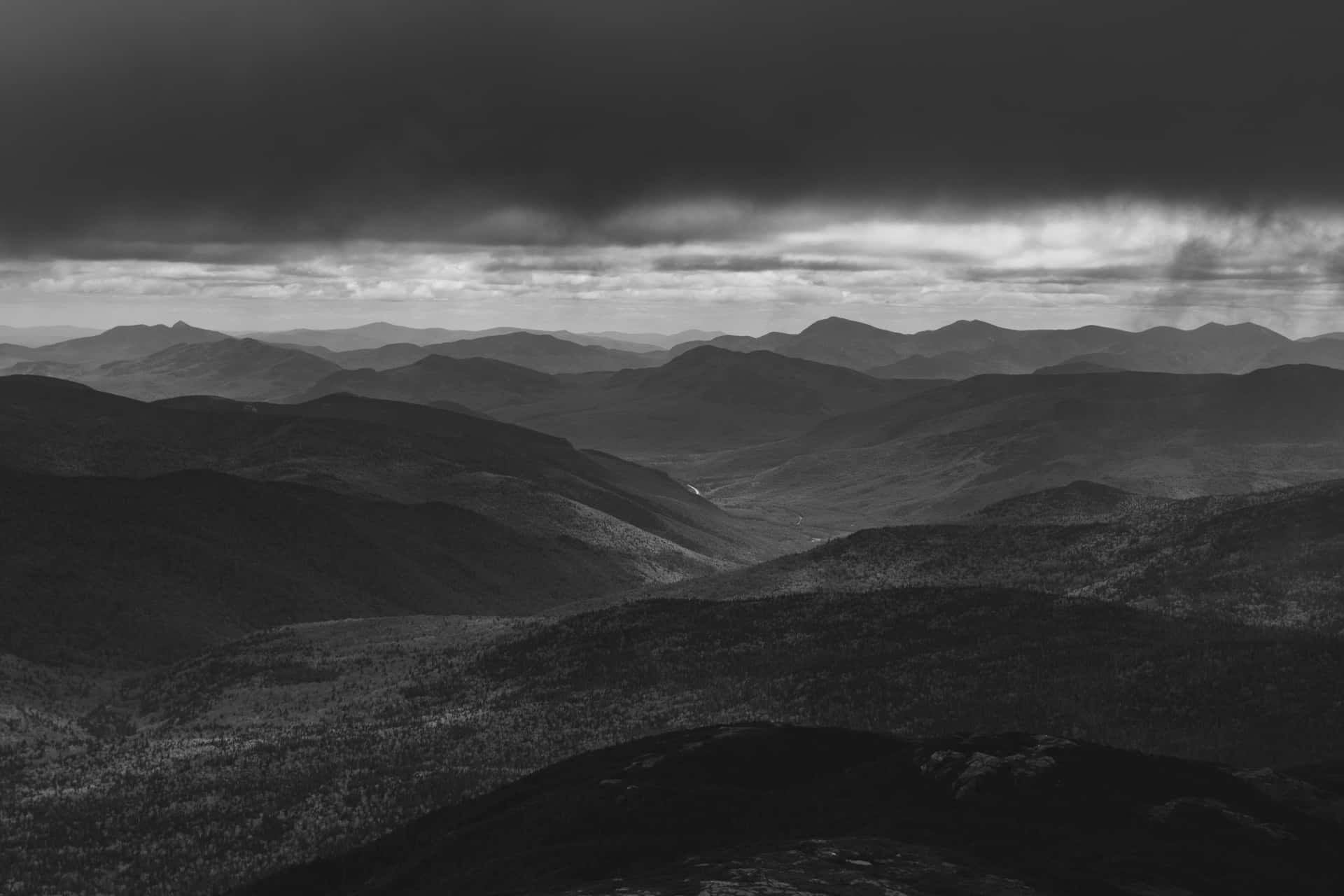 Ominous Hills In Black-and-white