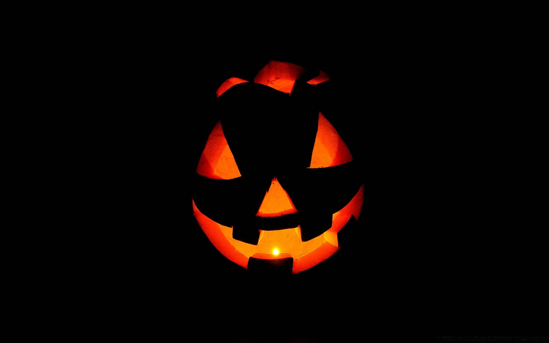 Ominous Jack-o-lantern In The Dark Background