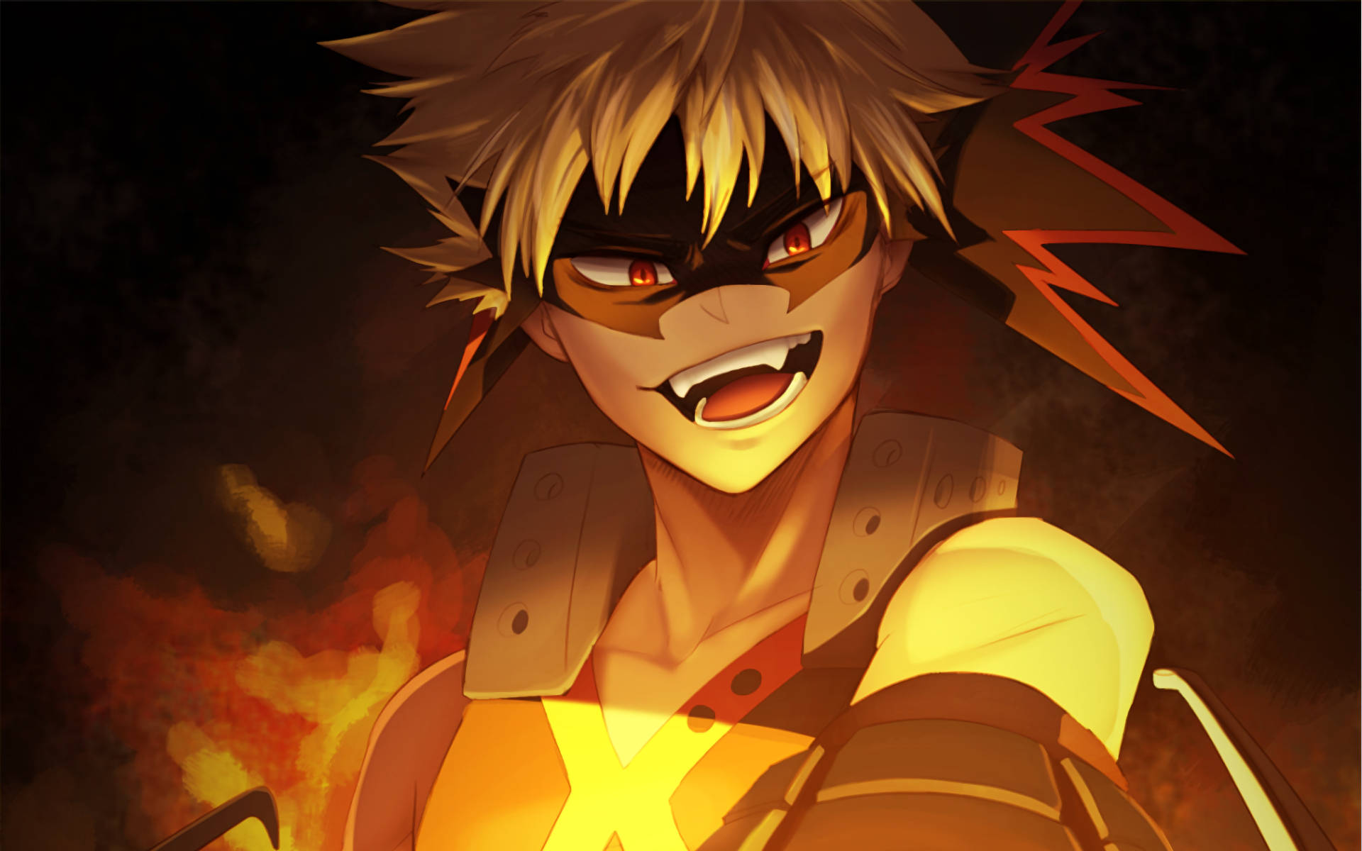 Ominous-looking Bakugo Background