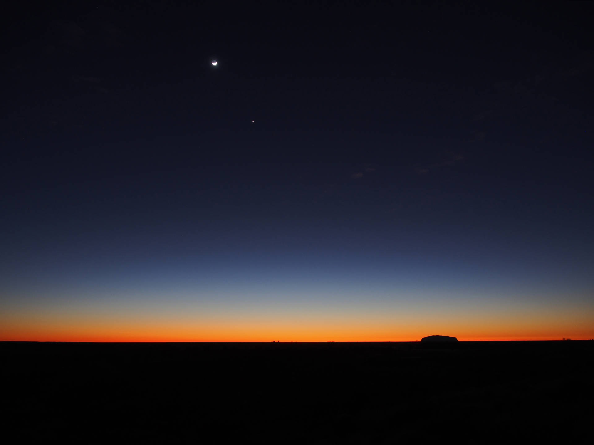 Ominous Moon In The Horizon Background