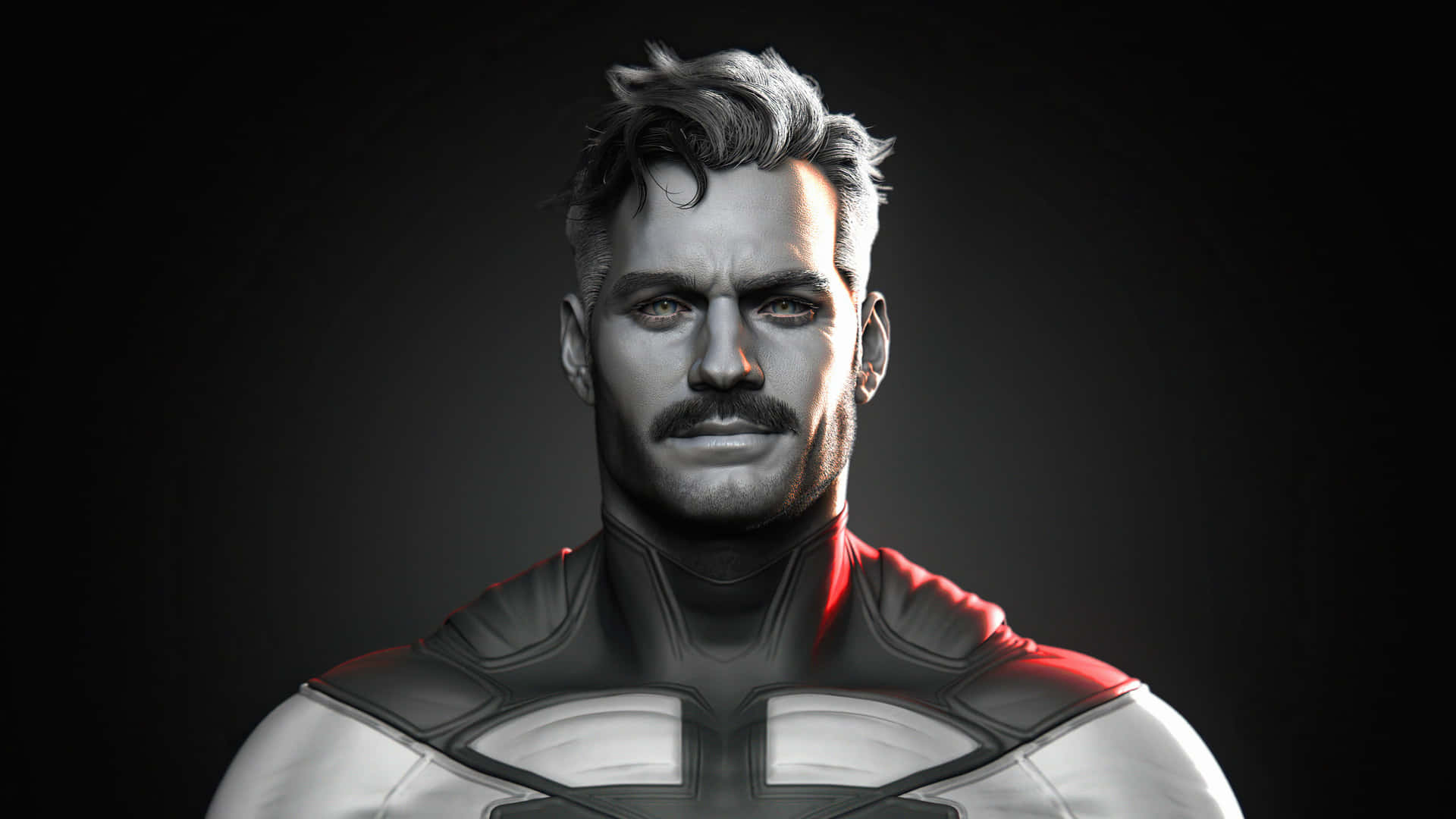 Omni Man Black And White Background