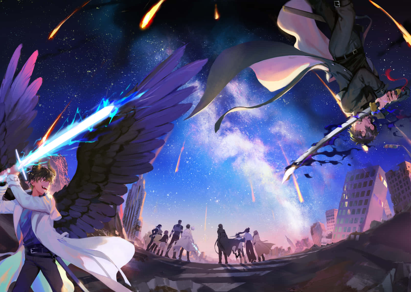 Omniscient Battle In The City Background