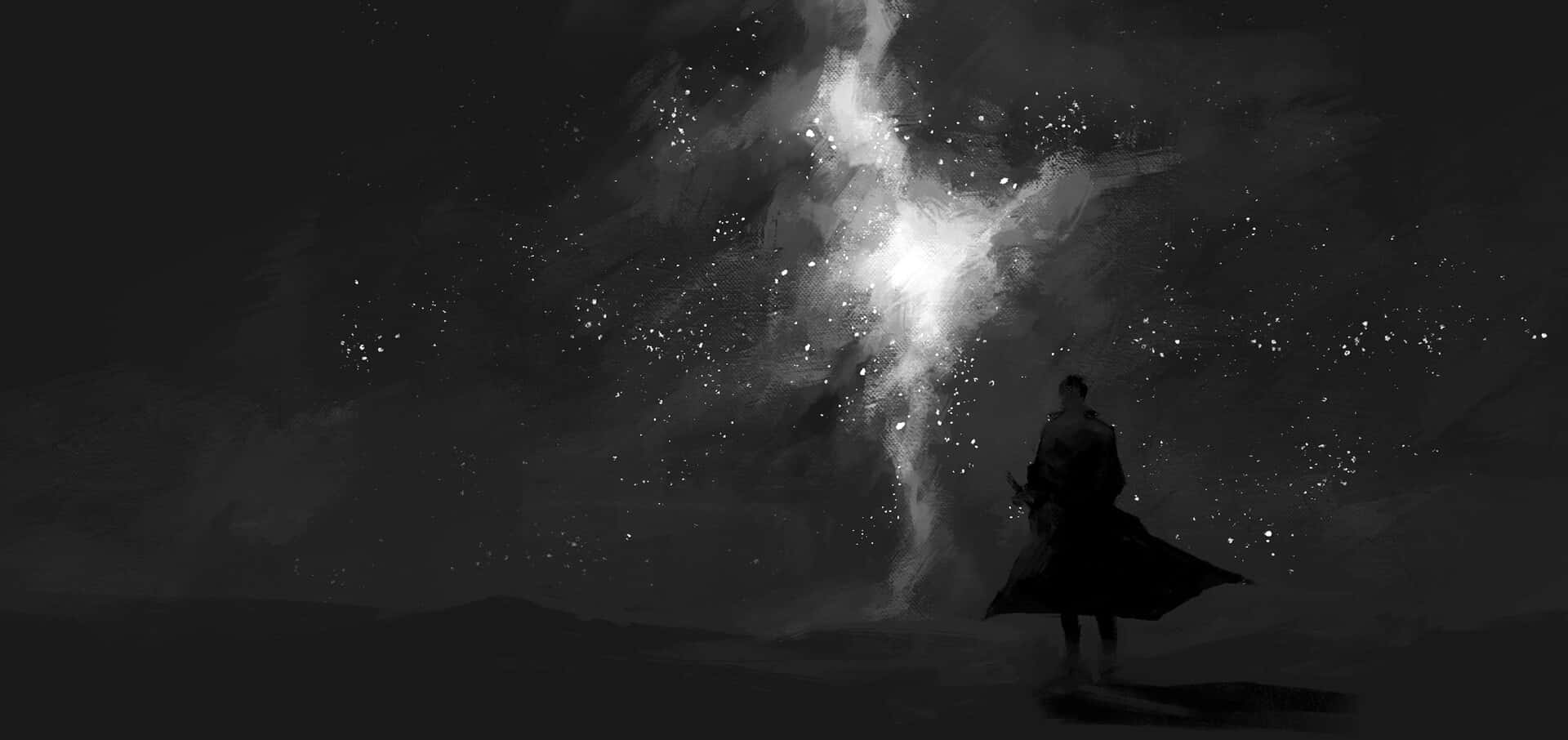 Omniscient Man In Dark Background